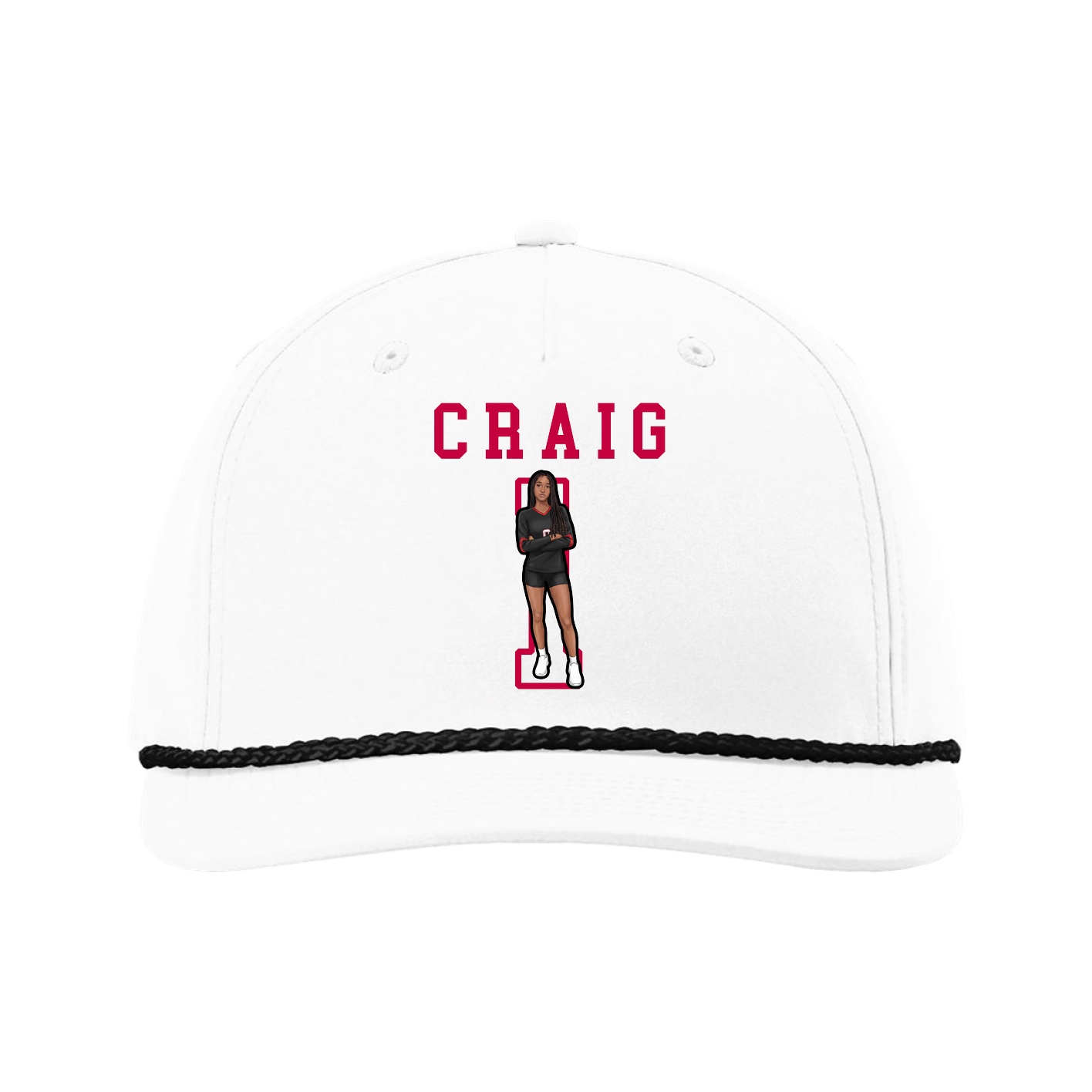 Five-Panel Classic Rope Cap — Shirsey in White