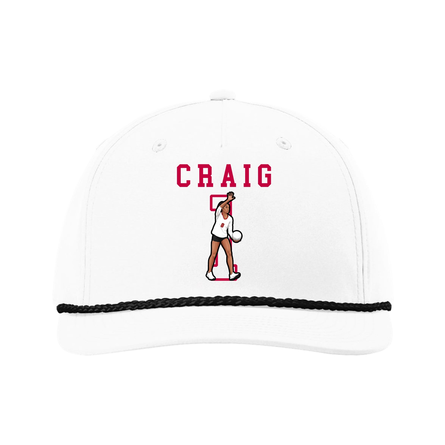 Five-Panel Classic Rope Cap — Shirsey in White