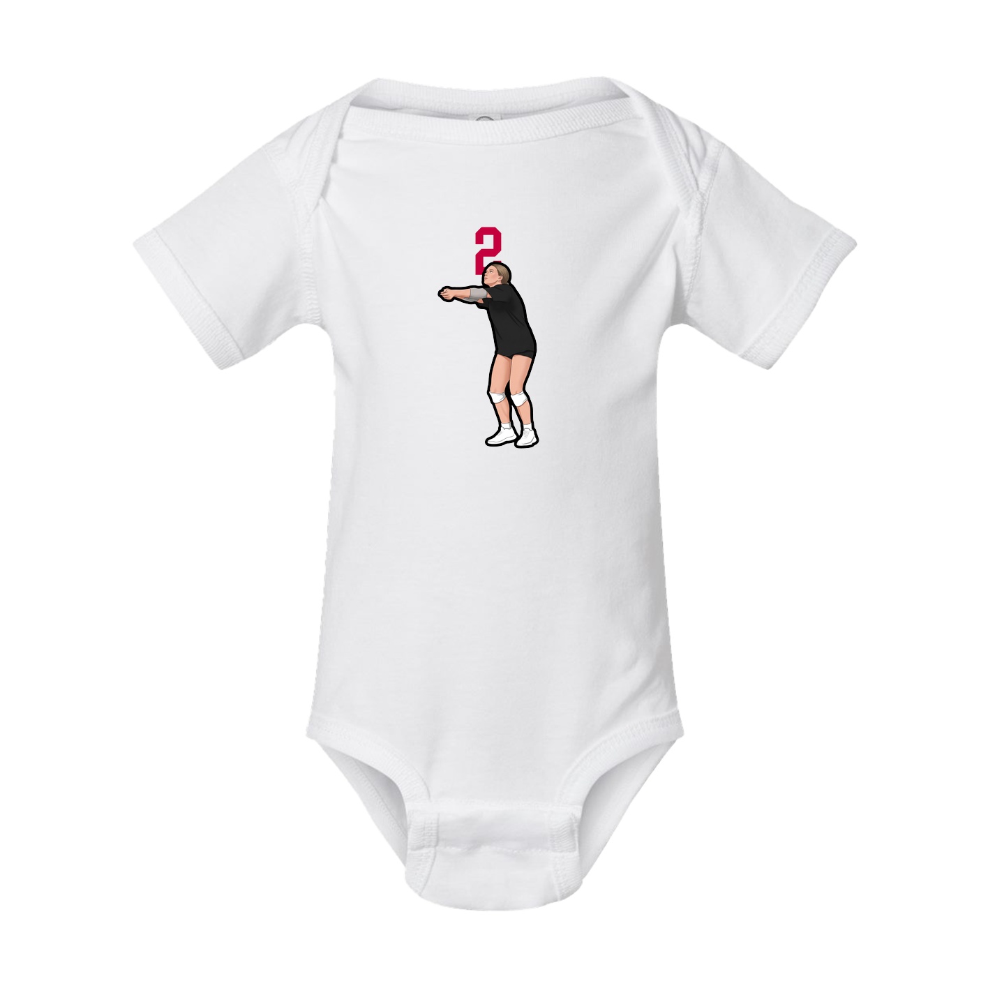 Baby Onesie — Number Top in White