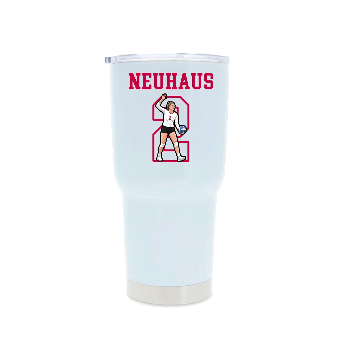 30oz Stainless Steel Tumbler — Shirsey in White