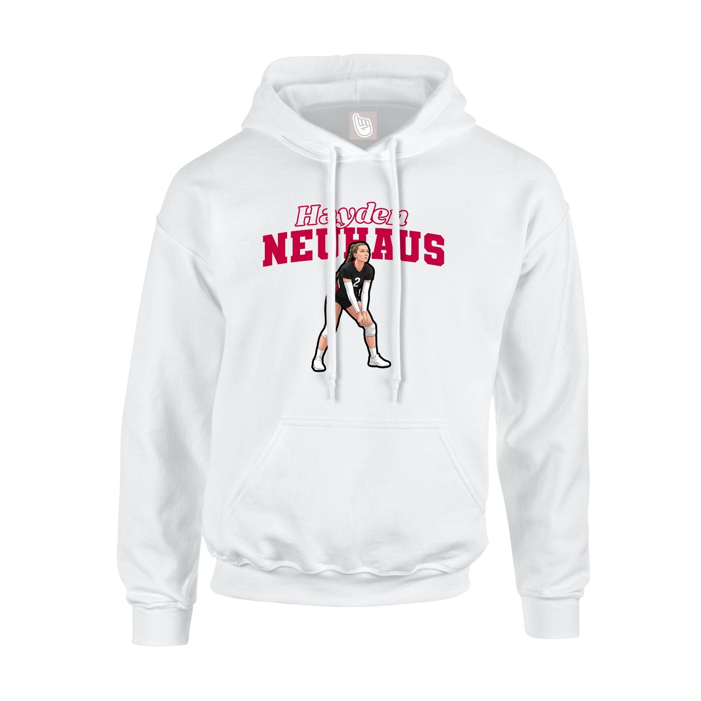 Hoodie — Name Arch in White