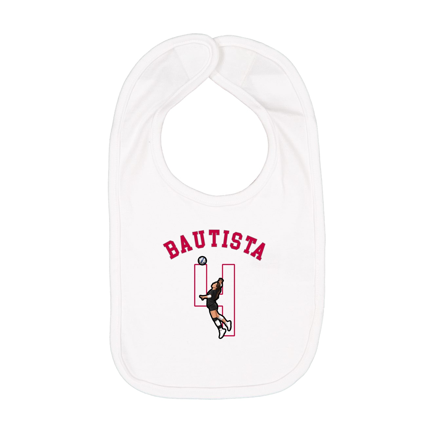 Infant Bib — Shirsey Arch in White