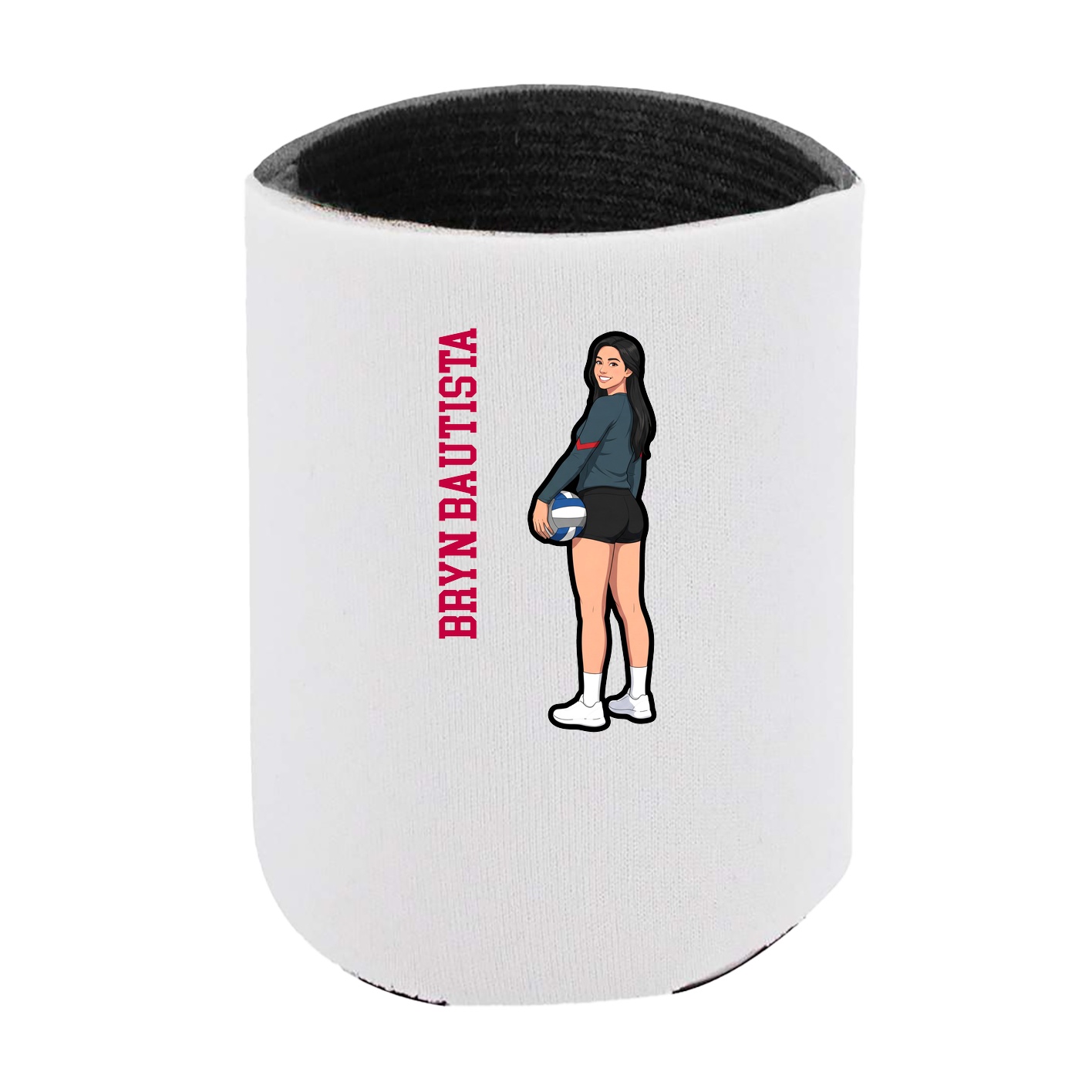 Can Holder — Name Vertical in White