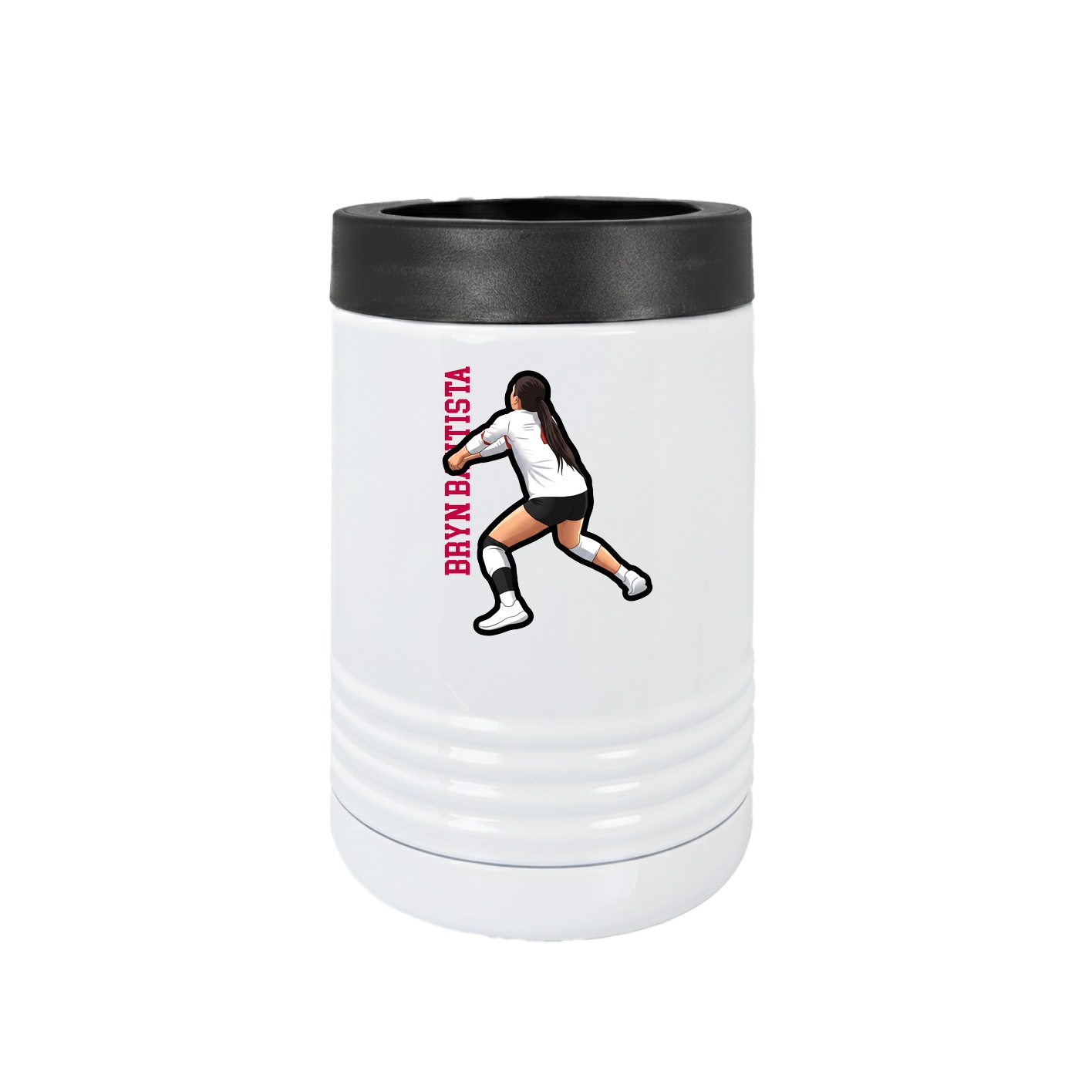 Beverage Holder — Name Vertical in White