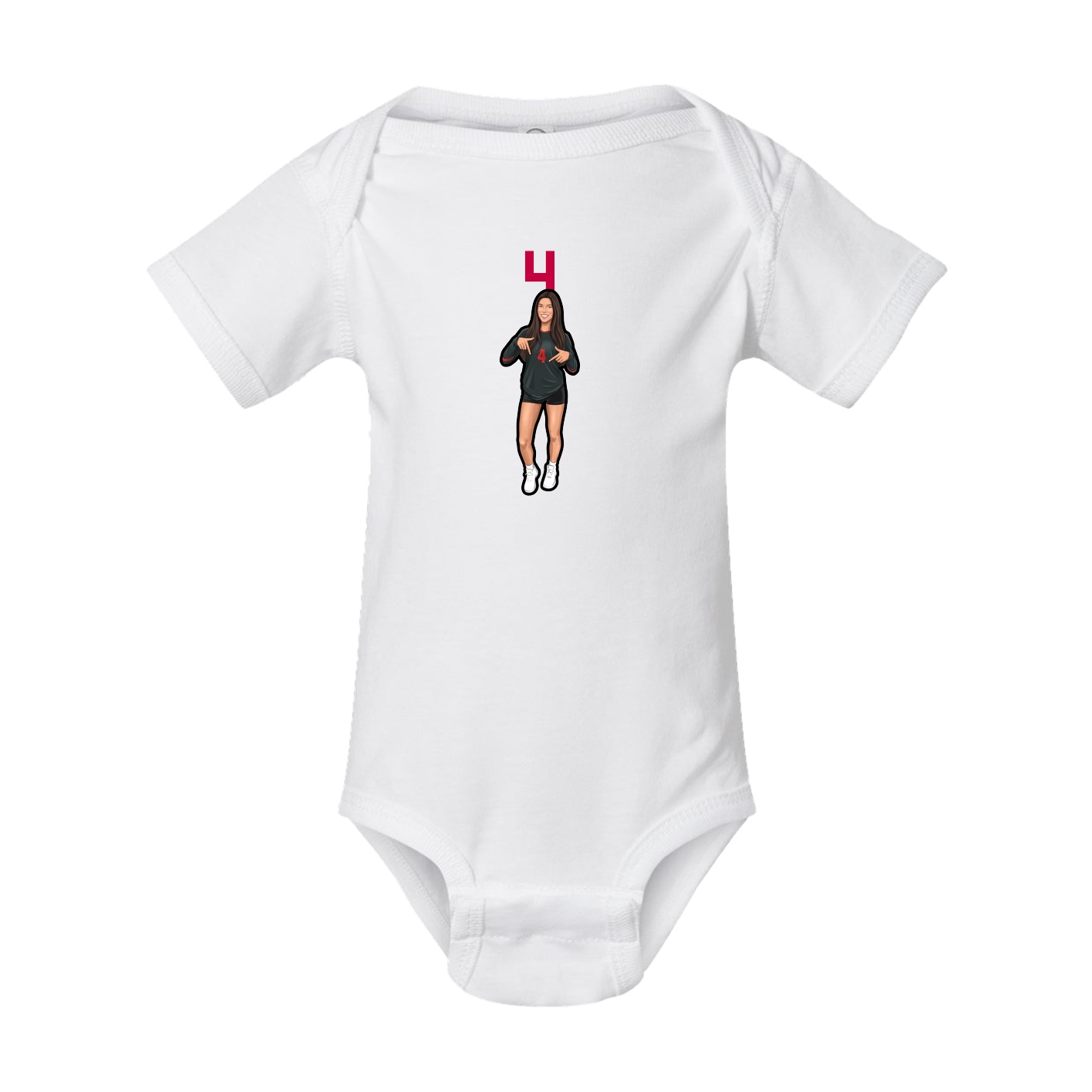Baby Onesie — Number Top in White