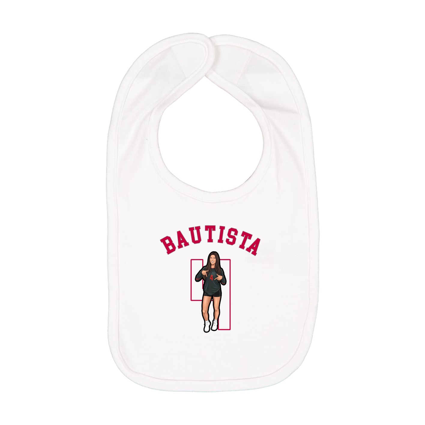 Infant Bib — Shirsey Arch in White