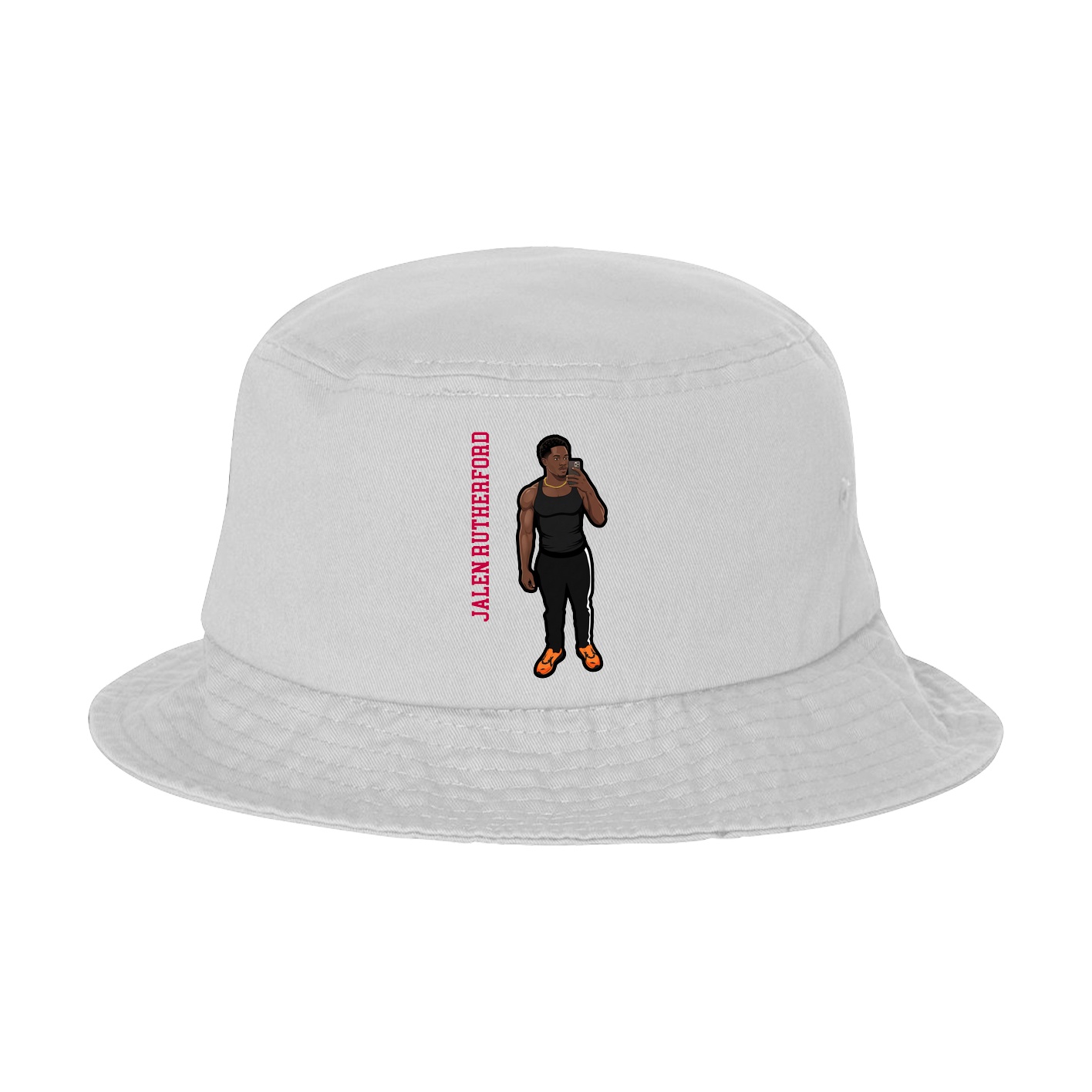 Bucket Cap — Name Vertical in White