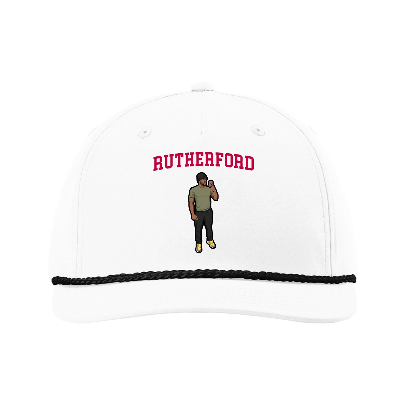 Five-Panel Classic Rope Cap — Shirsey in White