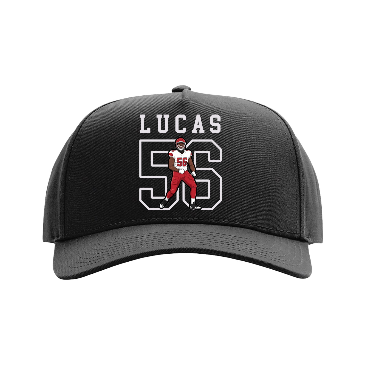 Full Fabric Five-Panel Champ Cap — Shirsey in Black