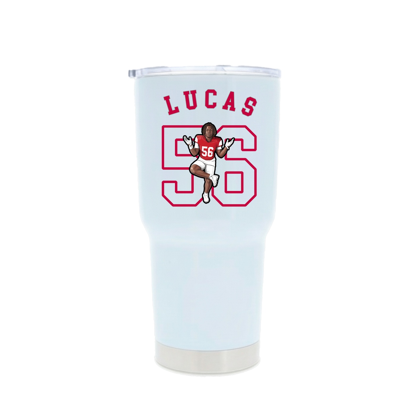 30oz Stainless Steel Tumbler — Shirsey Arch in White