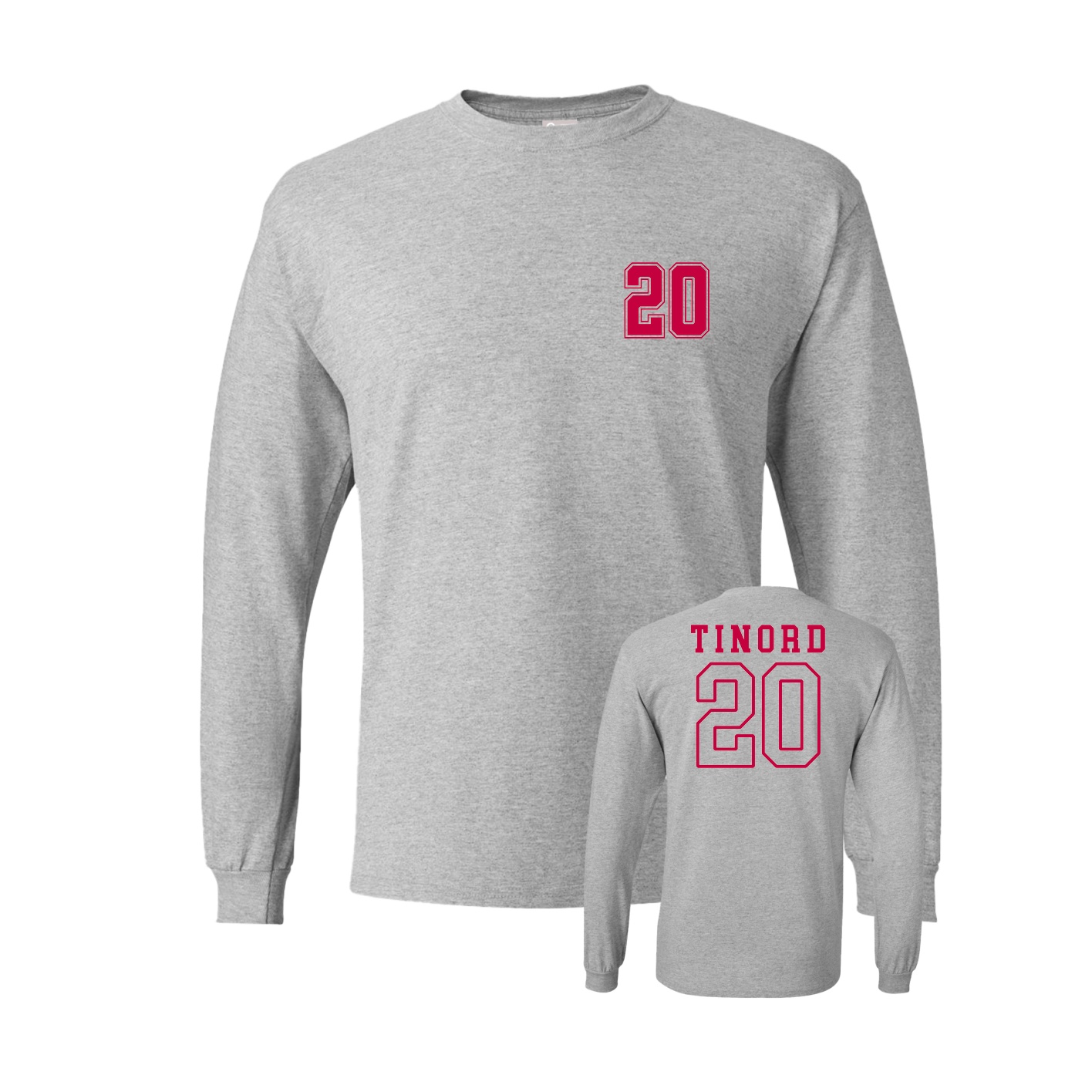 Long Sleeve Tee — Chest Back in Grey