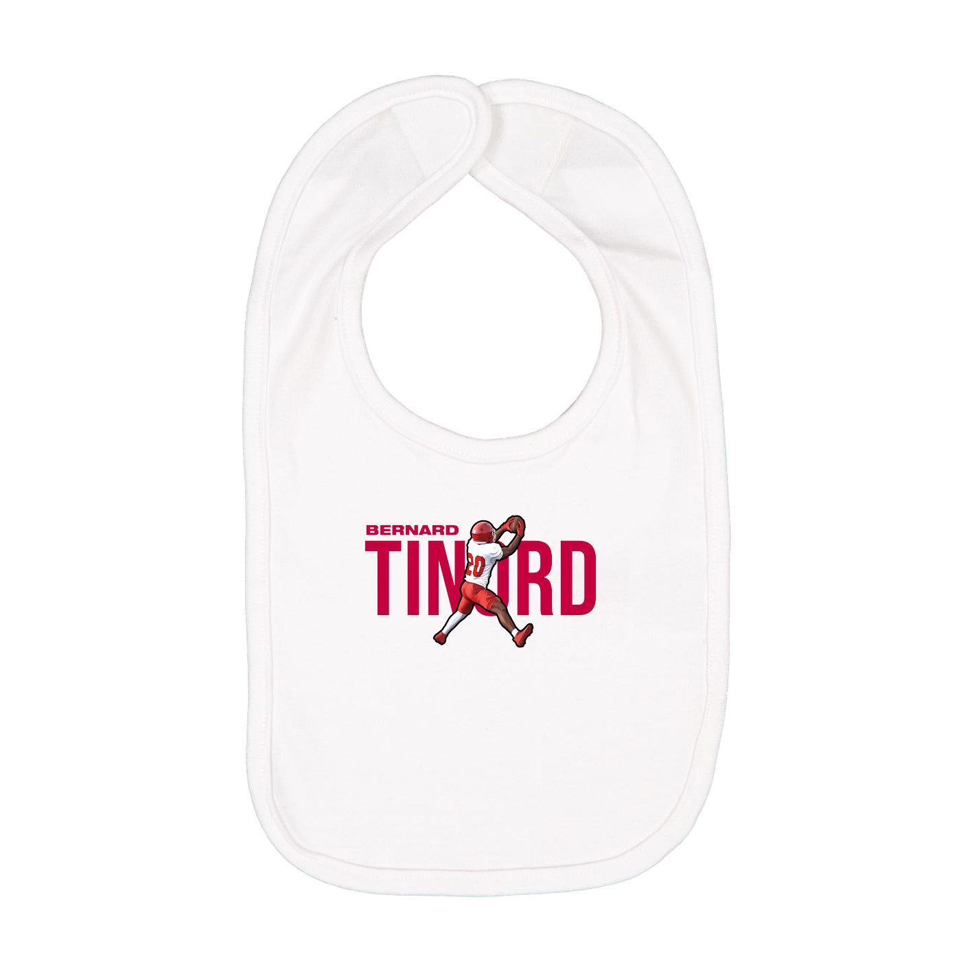 Infant Bib — Player Name in White