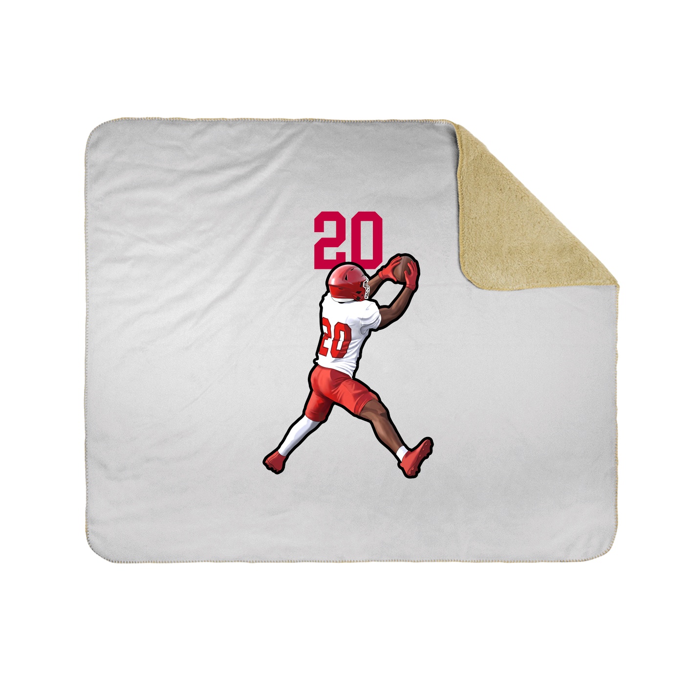 Throw Blanket — Number Top in White