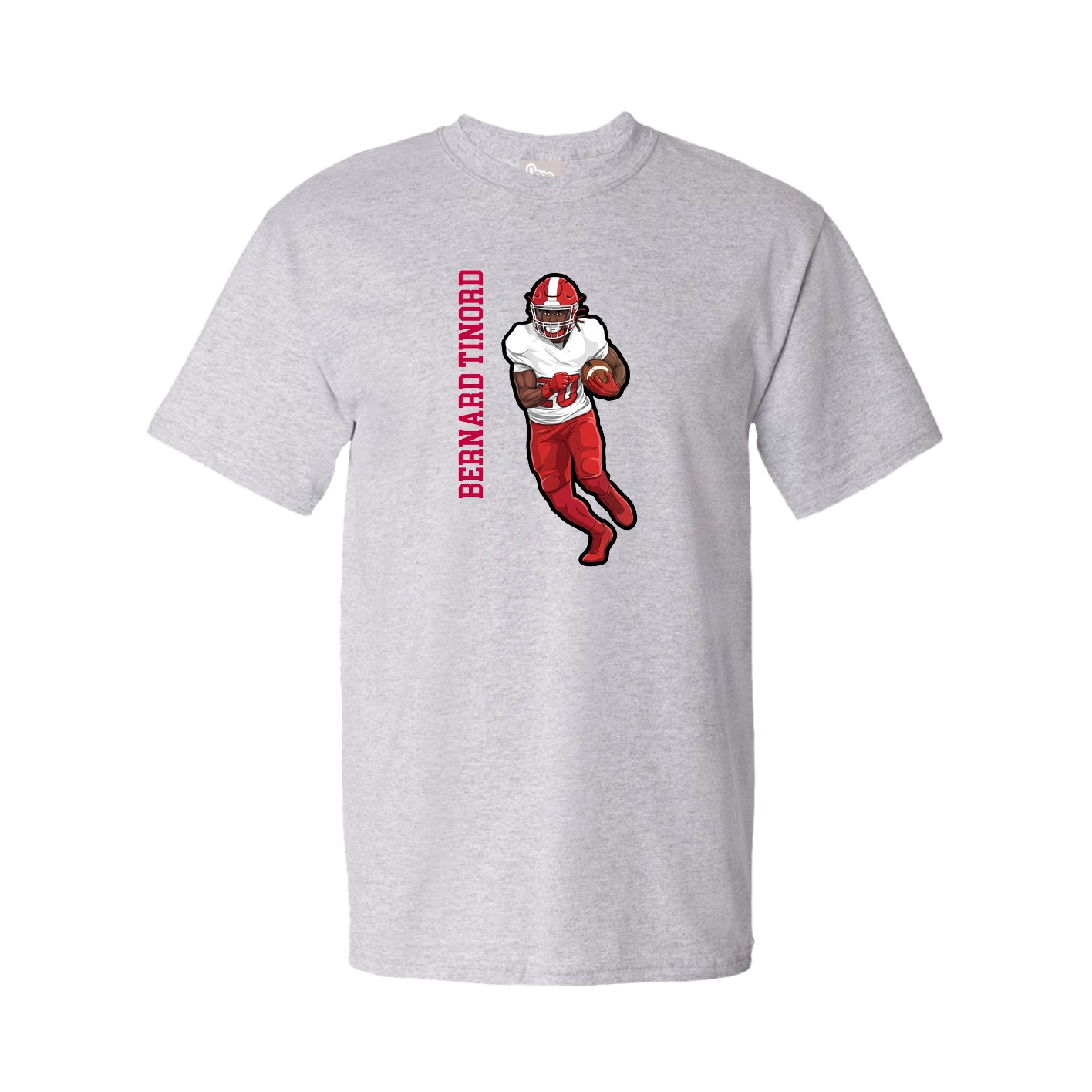 Youth Tee — Name Vertical in Grey