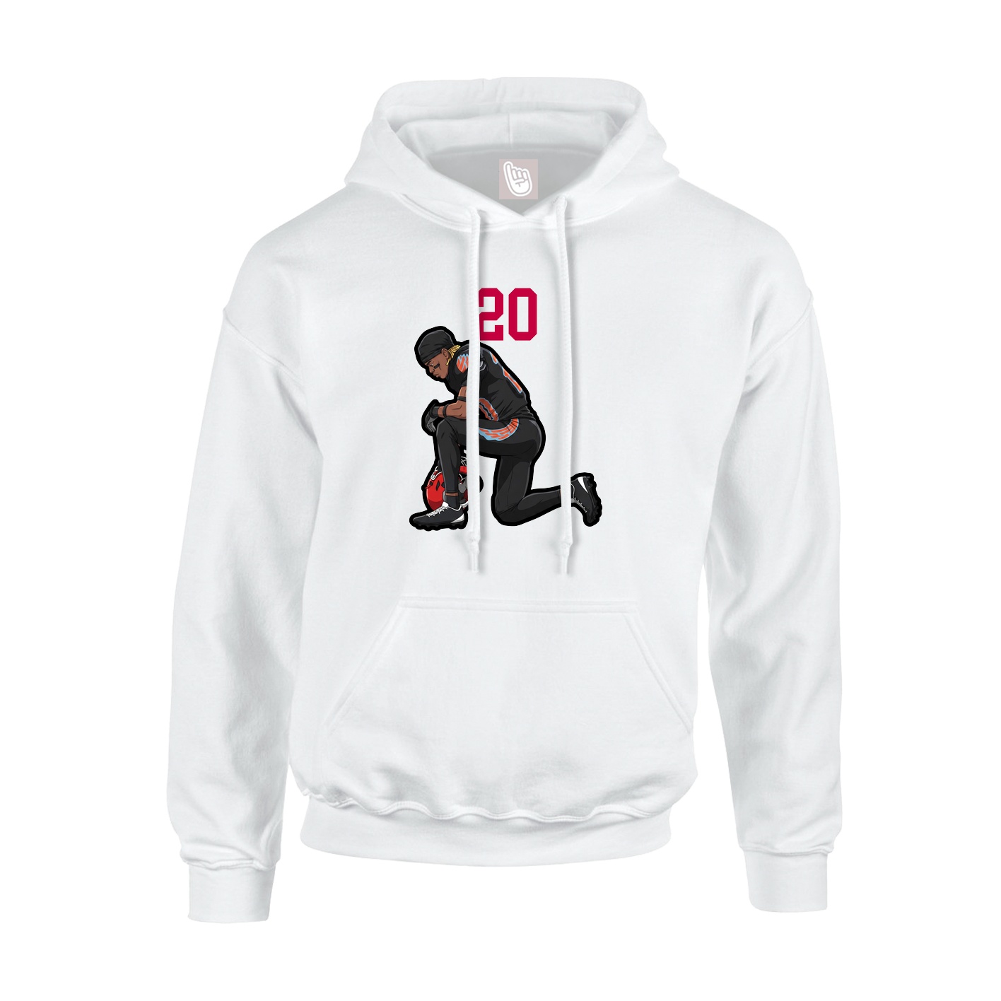 Hoodie — Number Top in White