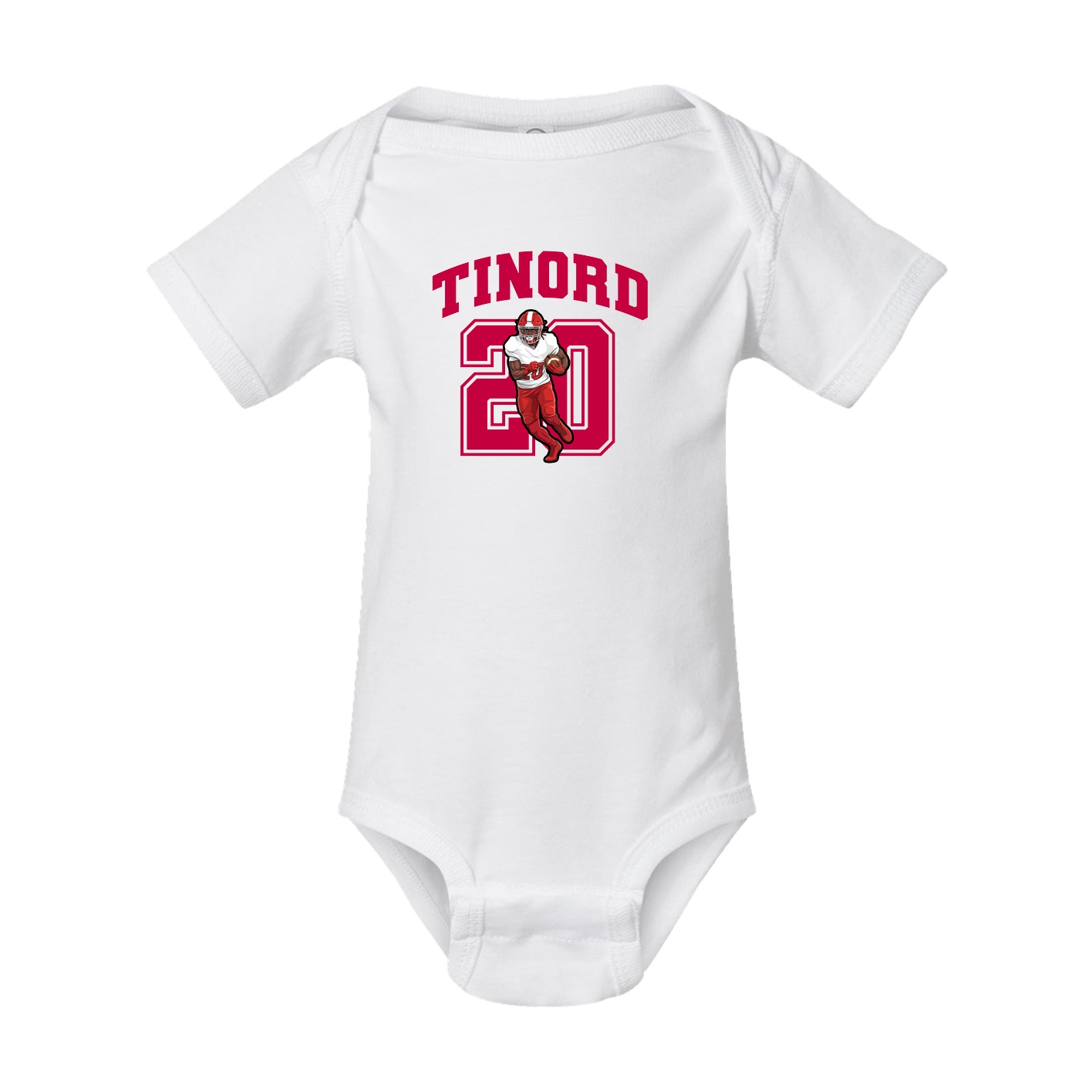 Baby Onesie — Number in White