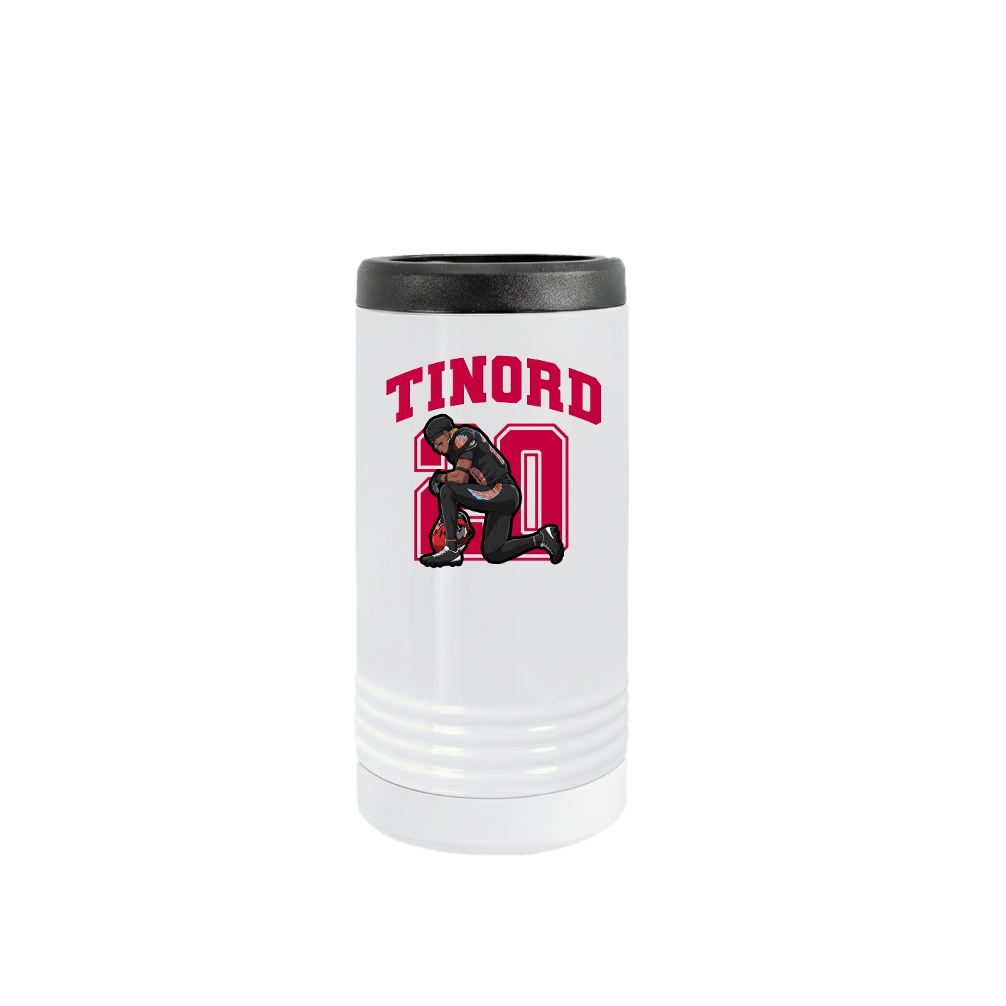 Slim Beverage Holder — Number in White