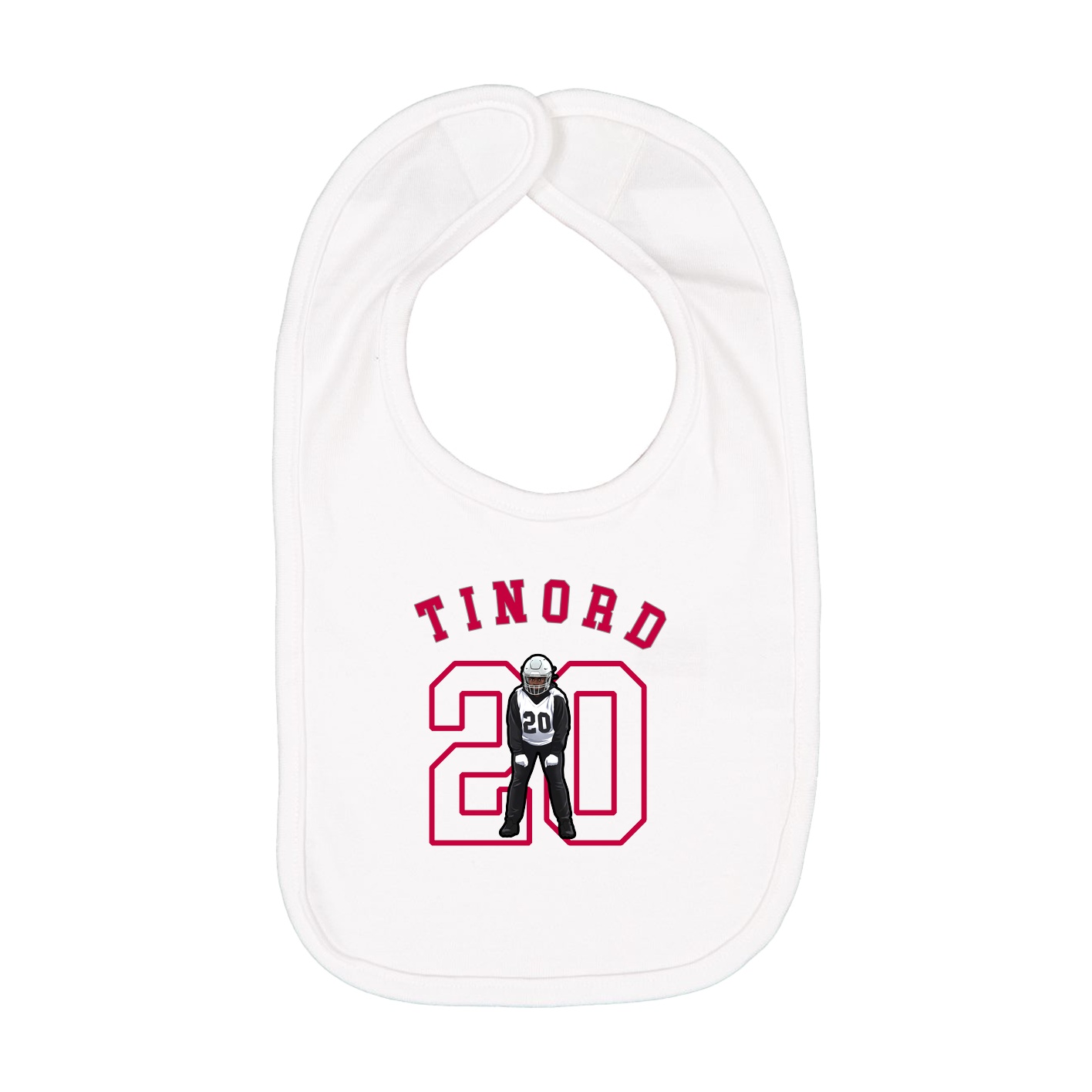 Infant Bib — Shirsey Arch in White