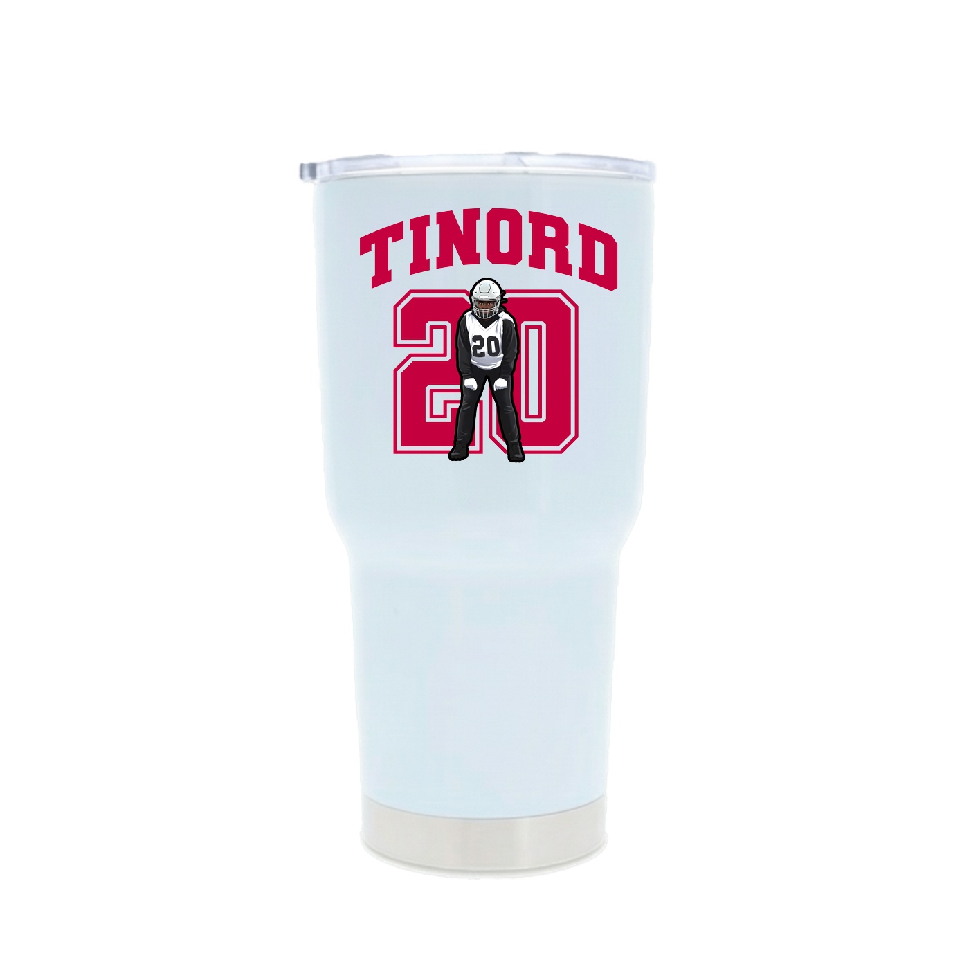 30oz Stainless Steel Tumbler — Number in White
