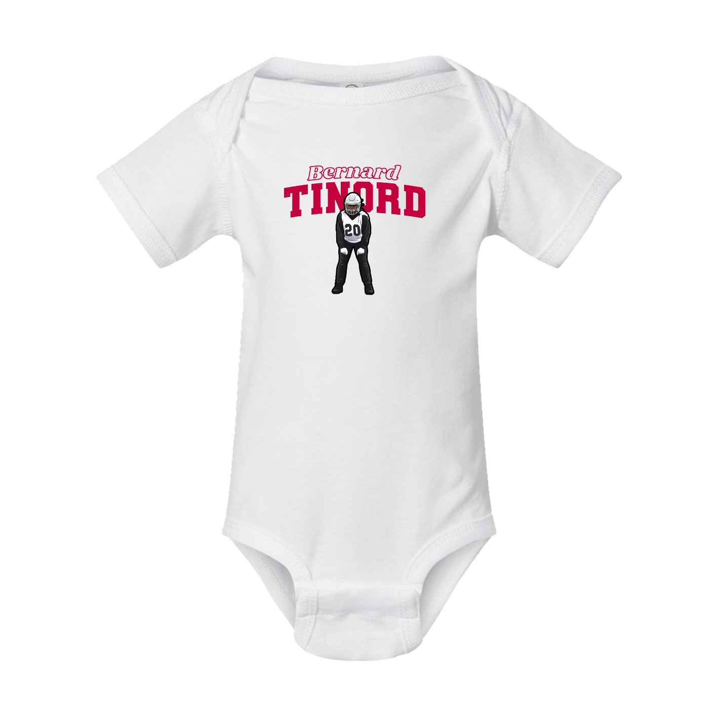 Baby Onesie — Name Arch in White