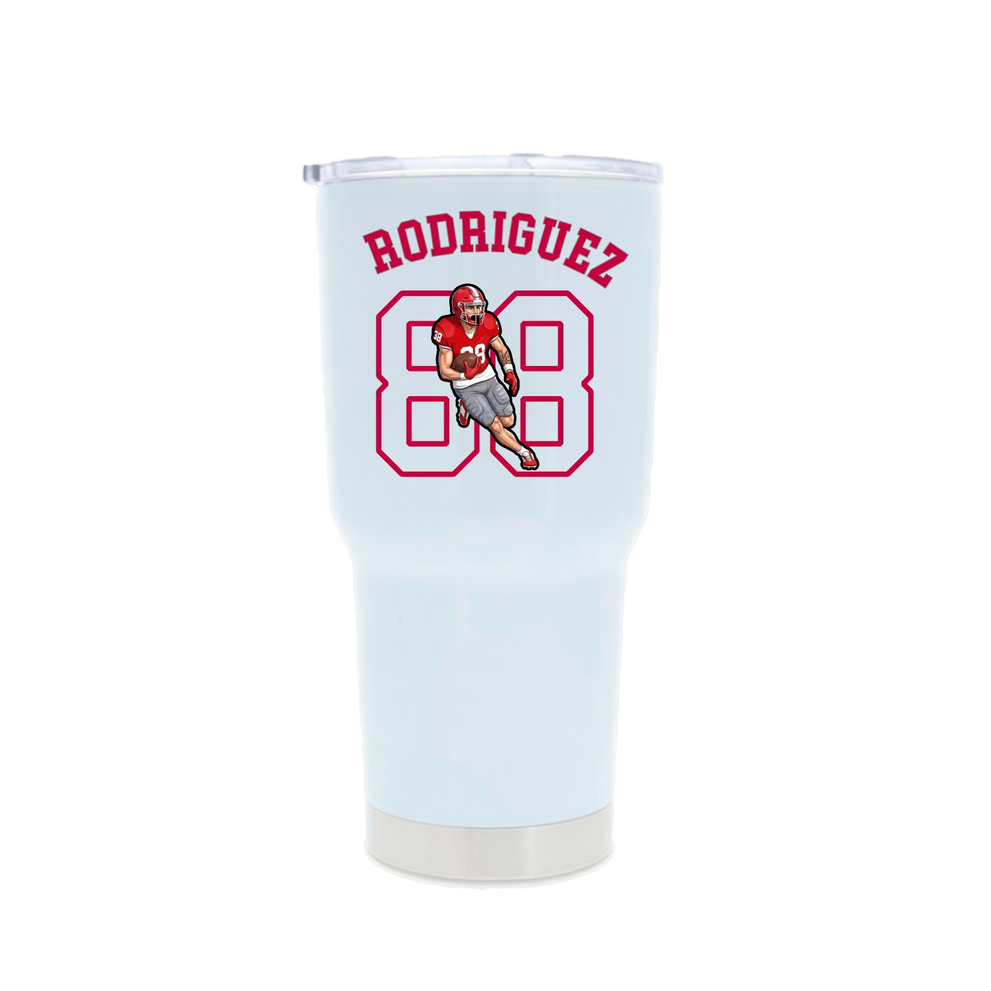 30oz Stainless Steel Tumbler — Shirsey Arch in White