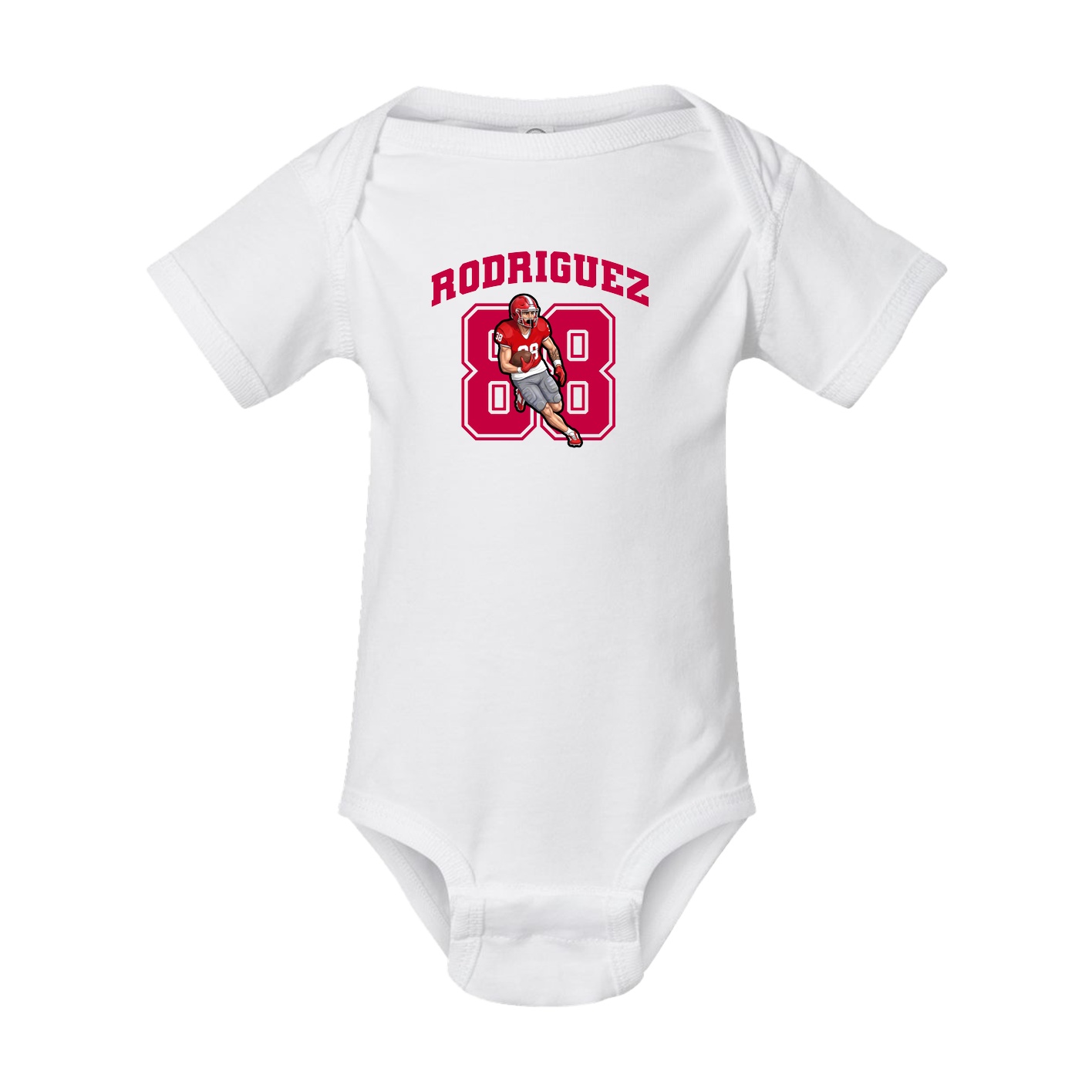 Baby Onesie — Number in White