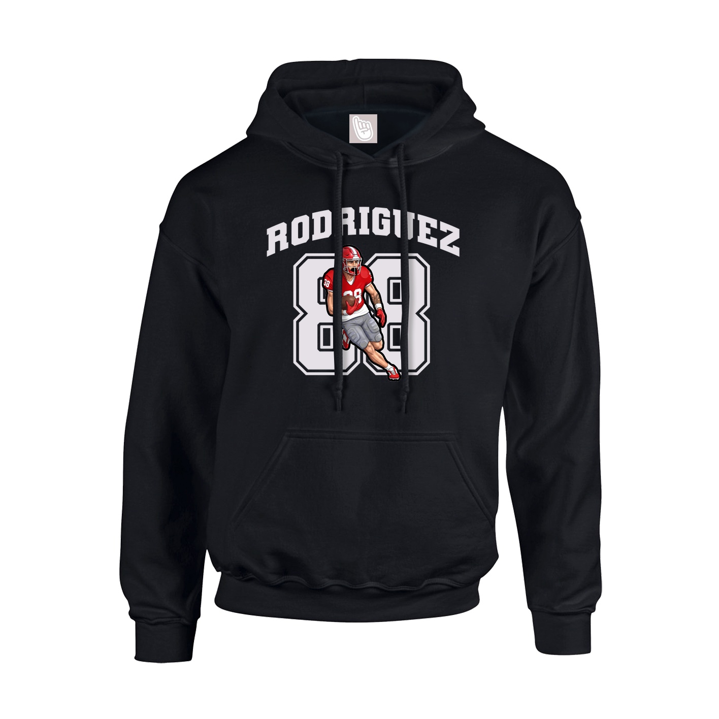 Youth Hoodie — Number in Black