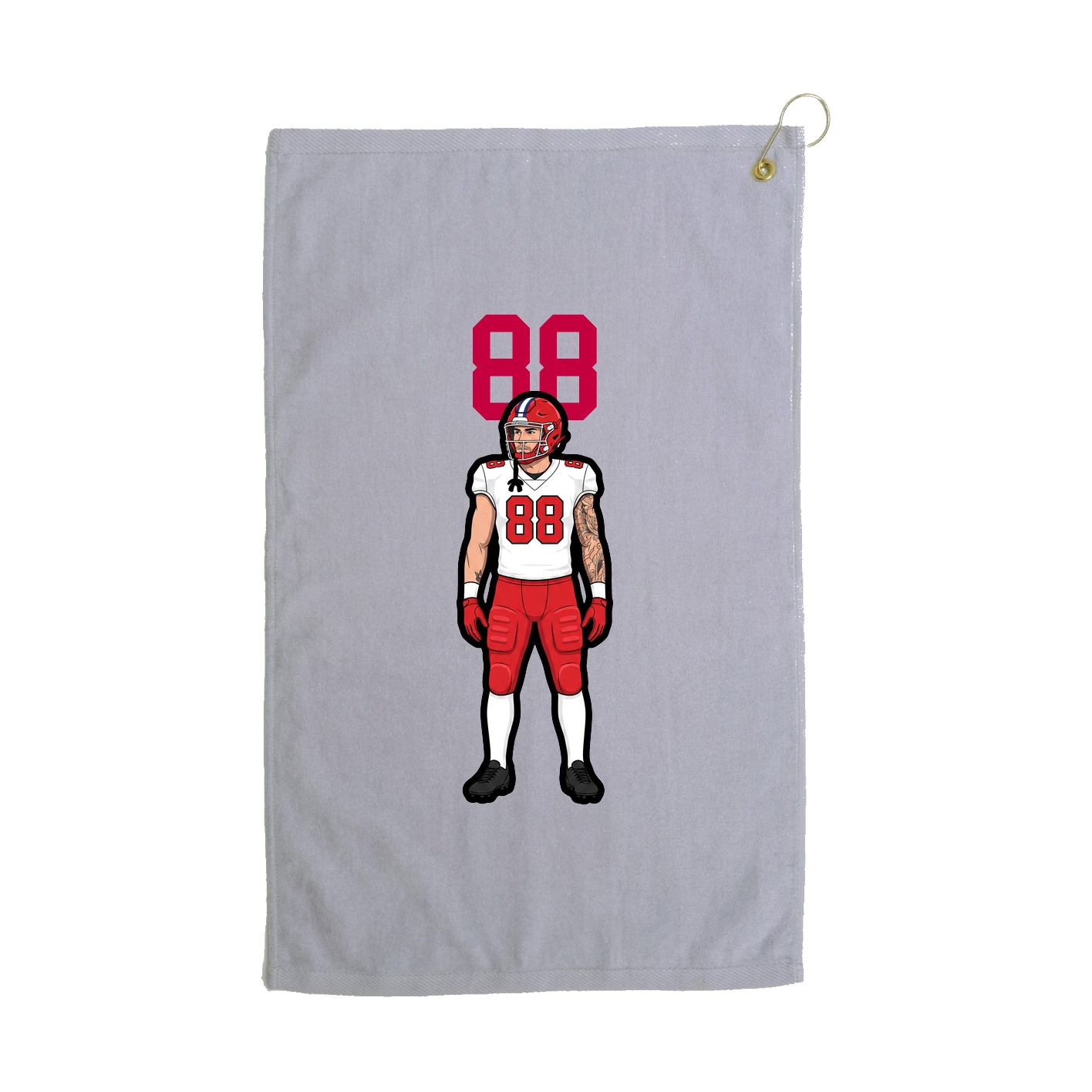 Golf Towel — Number Top in Grey