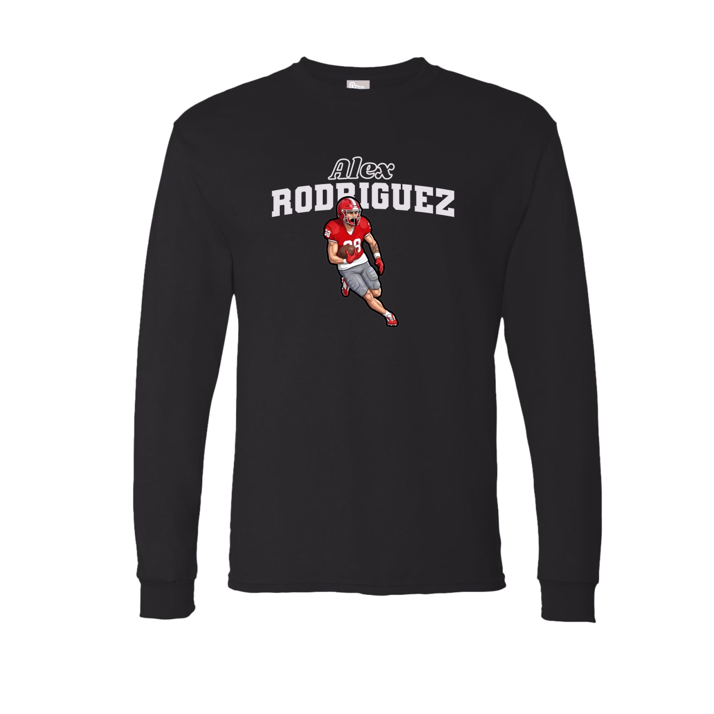 Long Sleeve Tee — Name Arch in Black