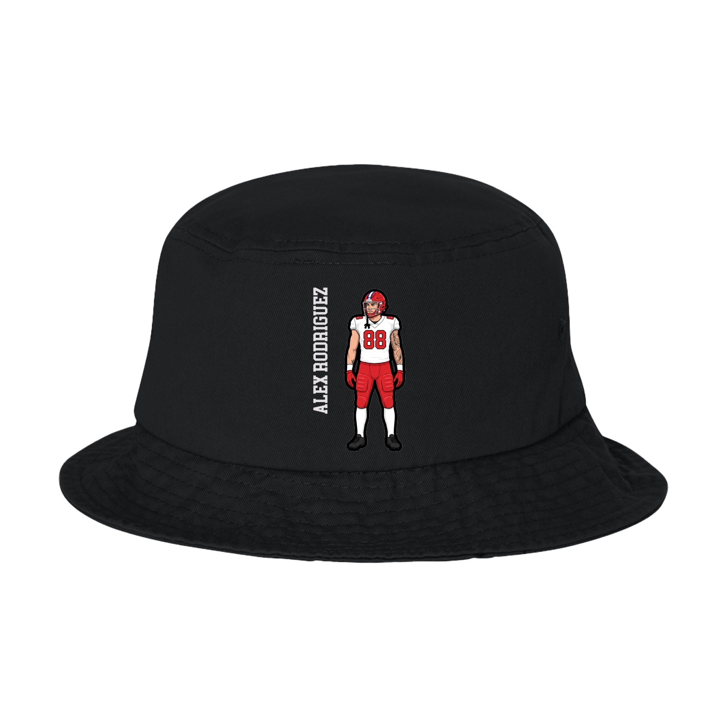 Bucket Cap — Name Vertical in Black