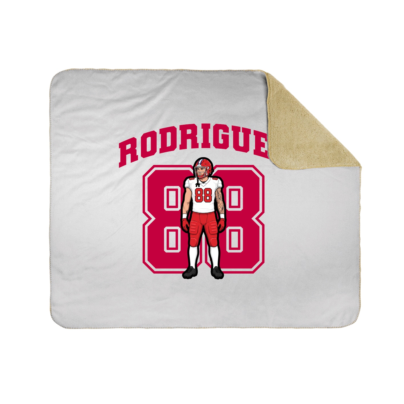 Throw Blanket — Number in White