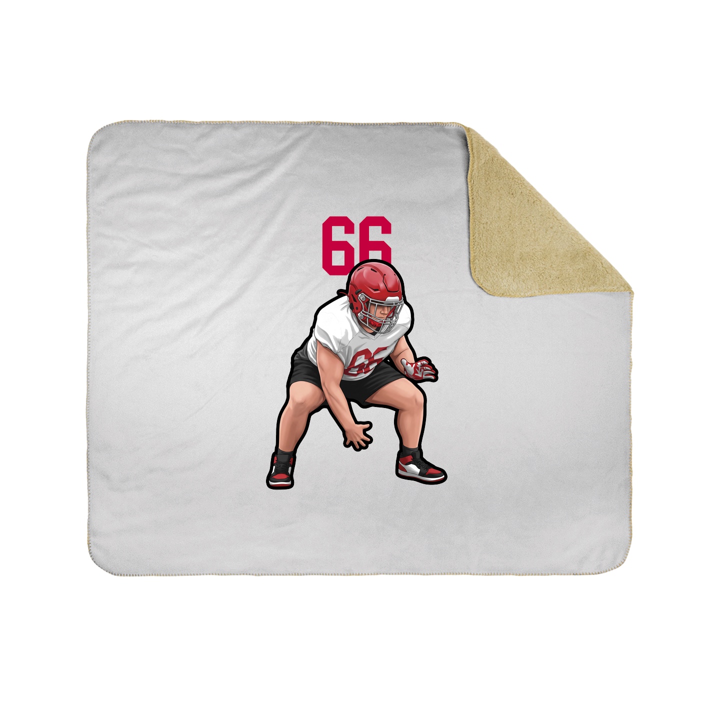 Throw Blanket — Number Top in White