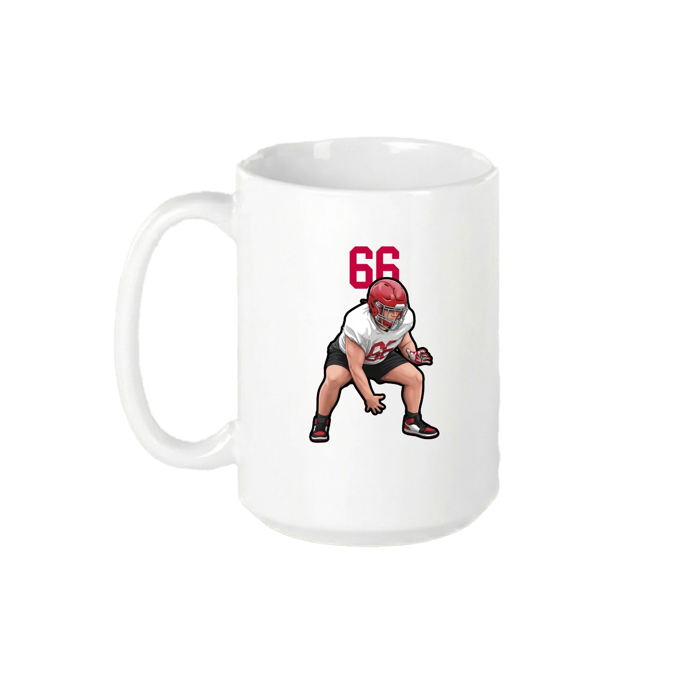 15oz Coffee Mug — Number Top in White