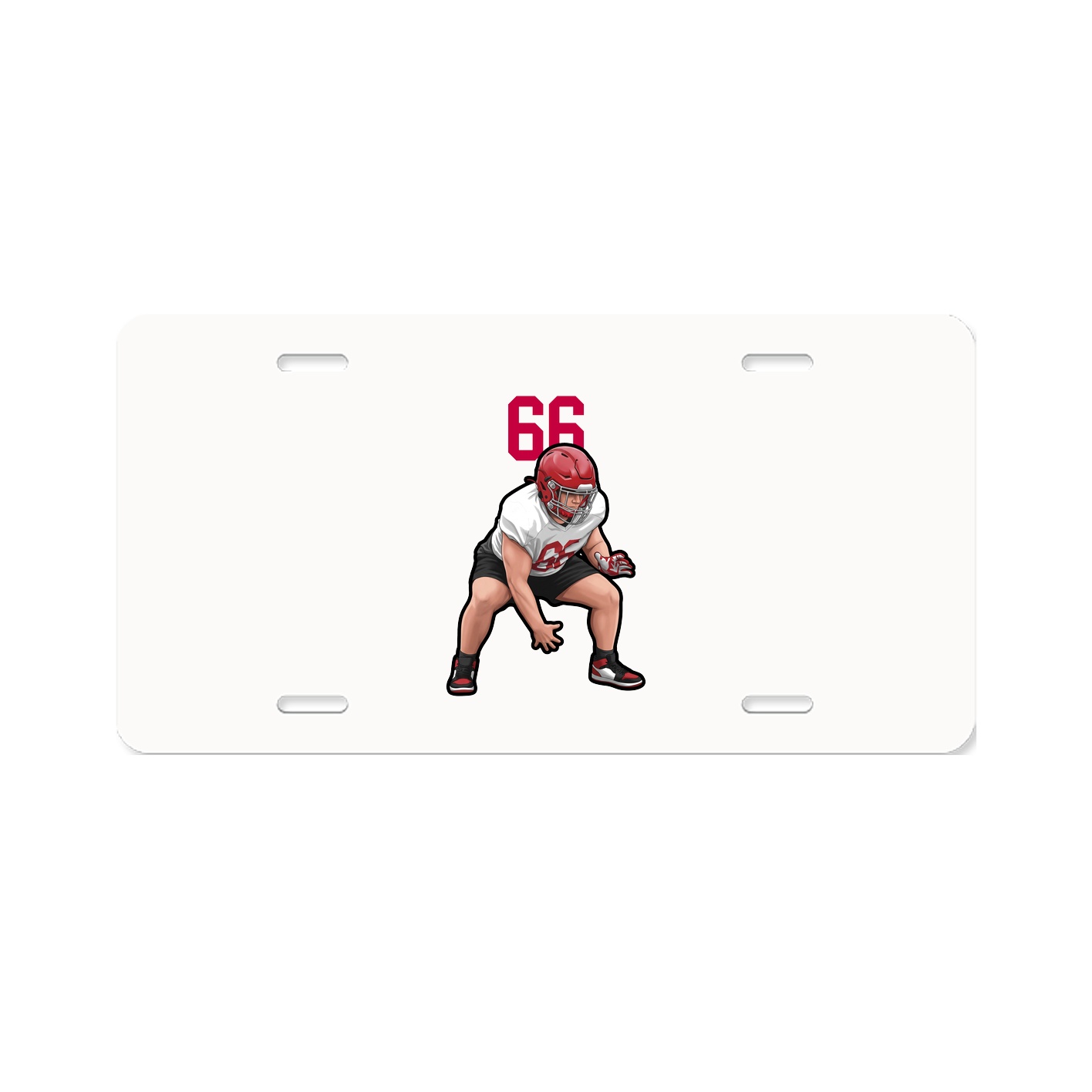 License Plate — Number Top in Classic