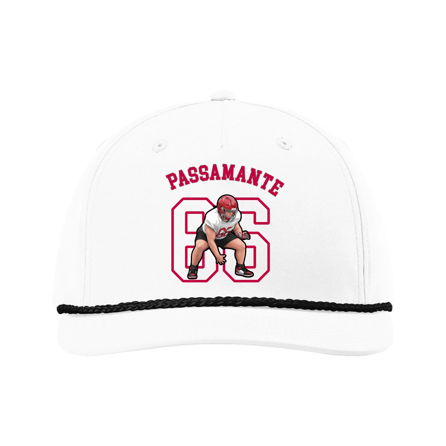 Five-Panel Classic Rope Cap — Shirsey Arch in White