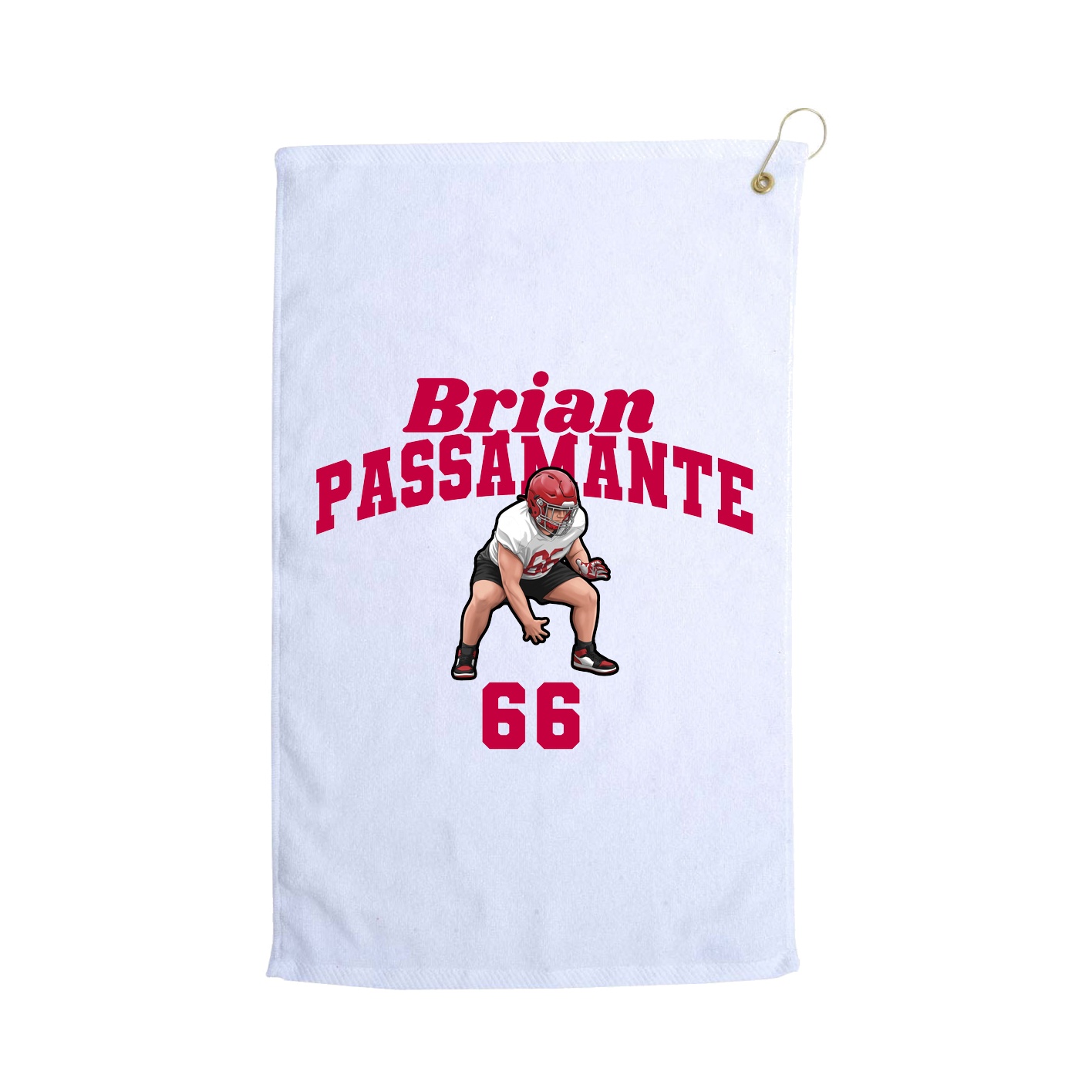 Golf Towel — Signature Arch in White