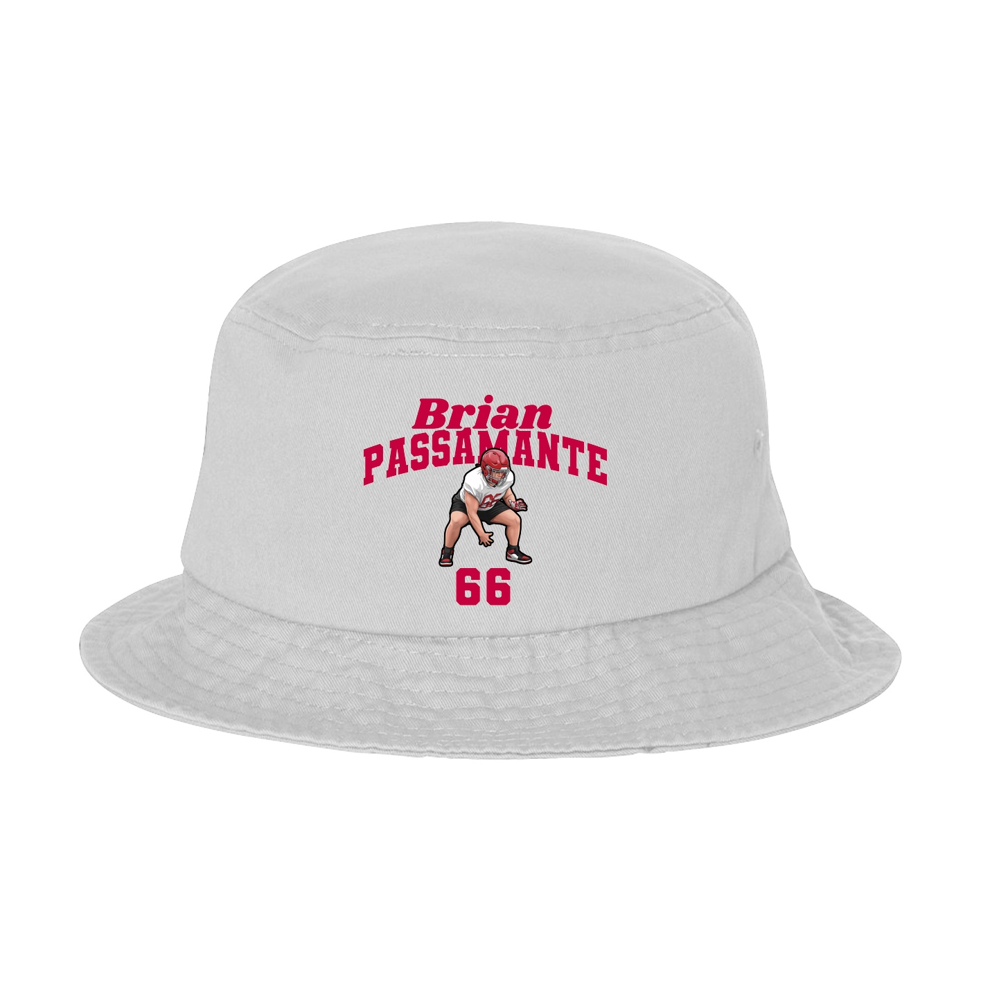 Bucket Cap — Signature Arch in White