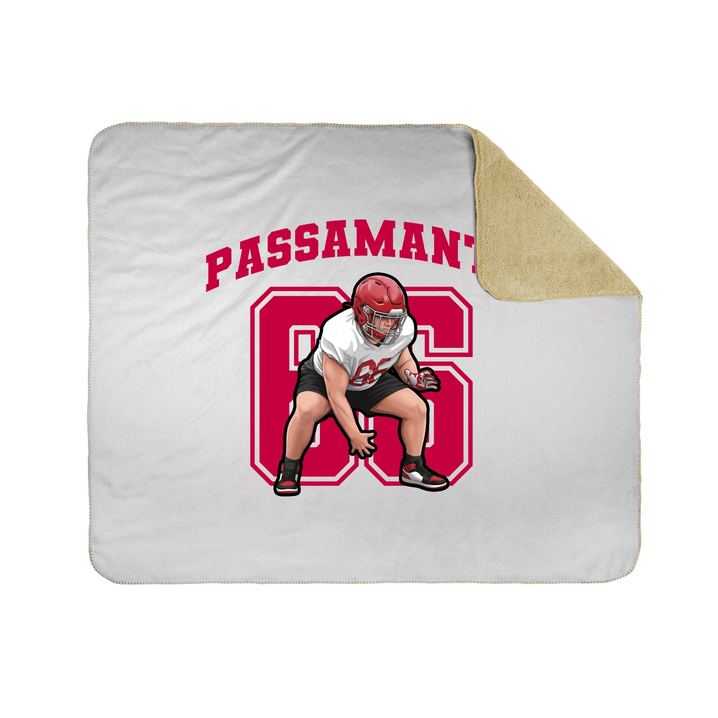 Throw Blanket — Number in White