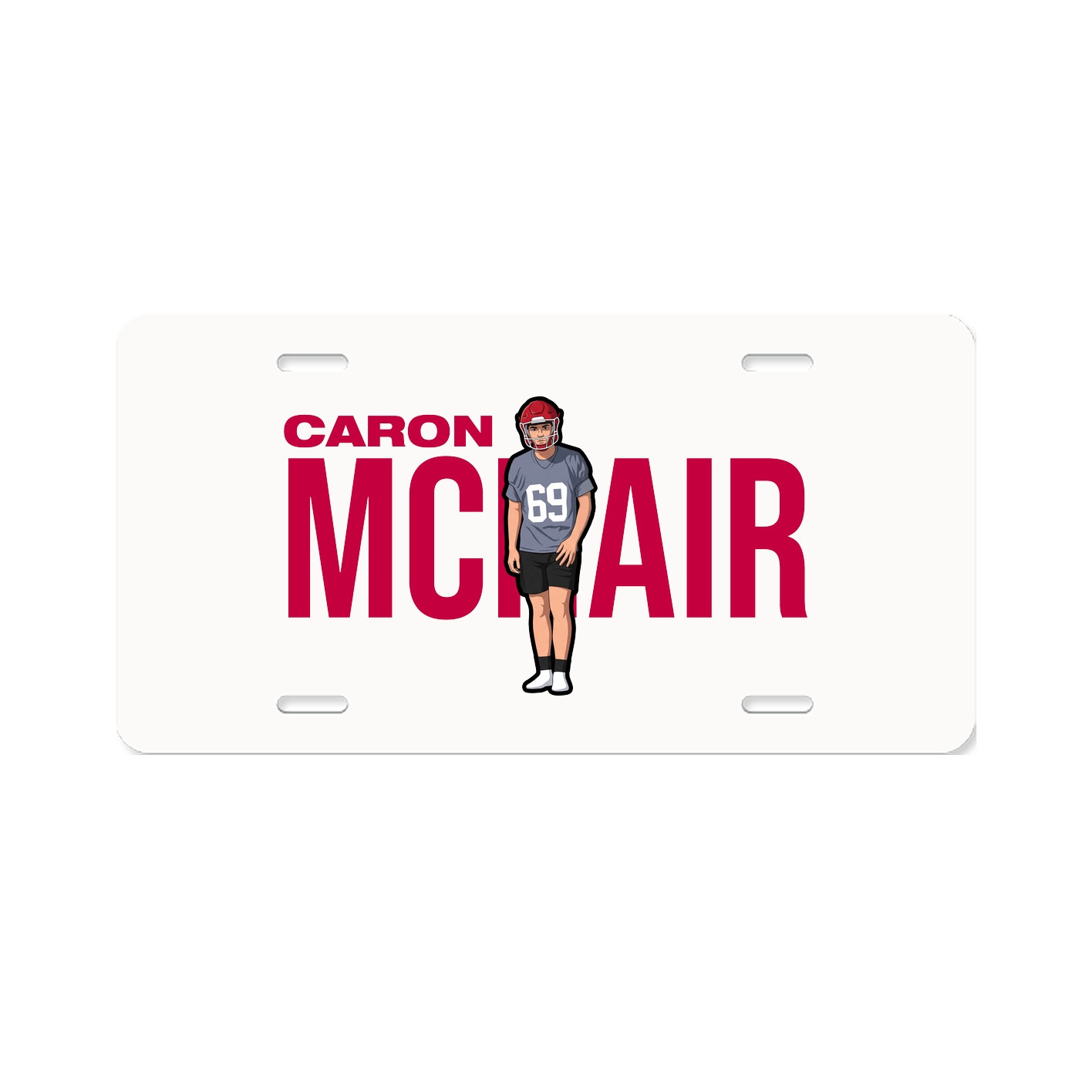 License Plate — Player Name in Classic