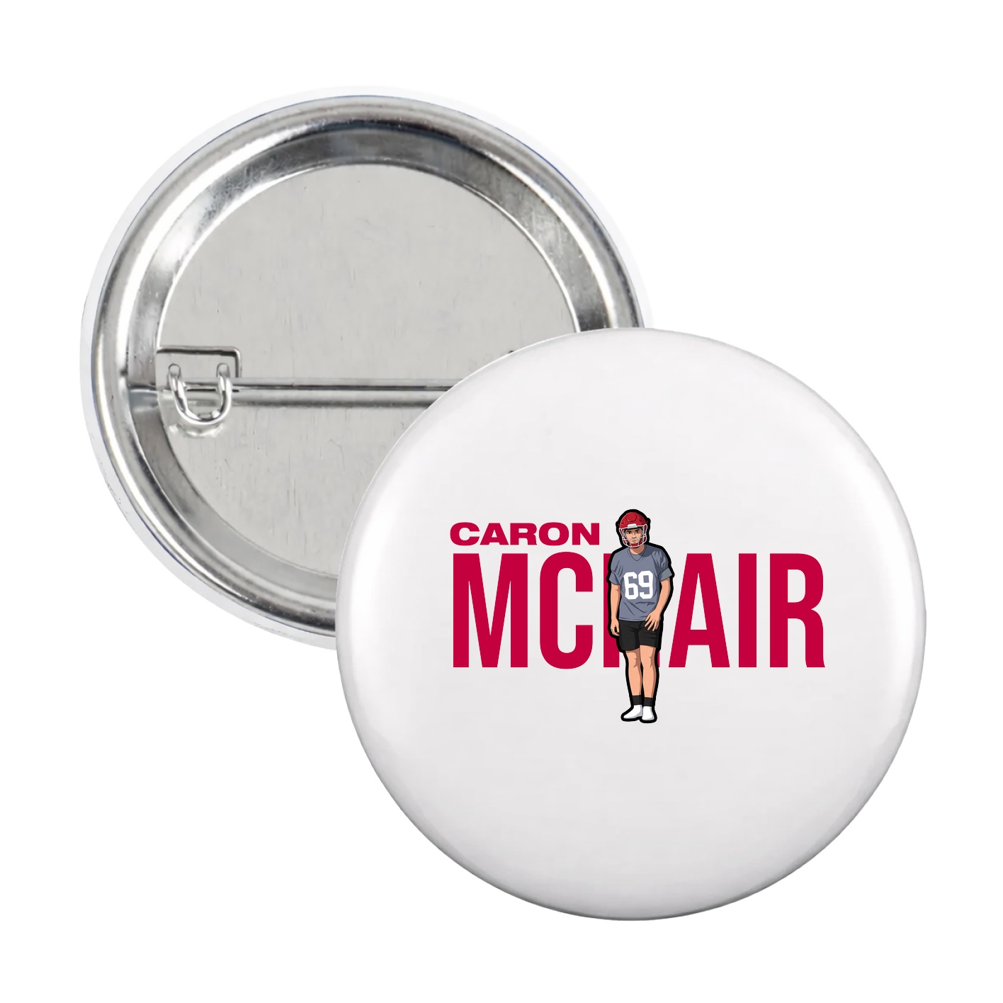 Game Day Button — Player Name in White