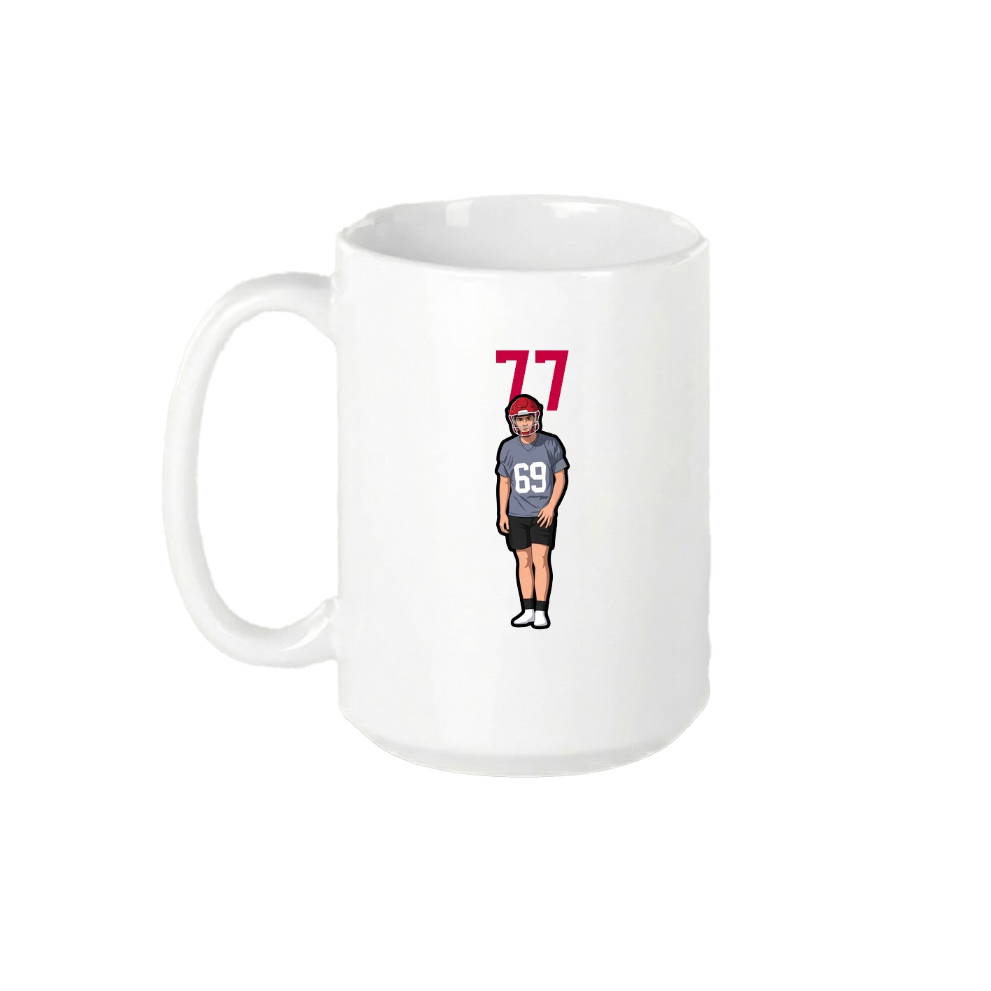 15oz Coffee Mug — Number Top in White