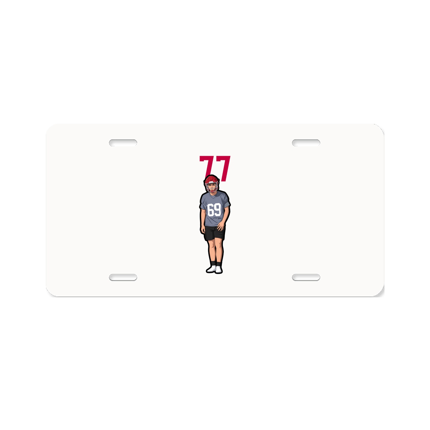 License Plate — Number Top in Classic