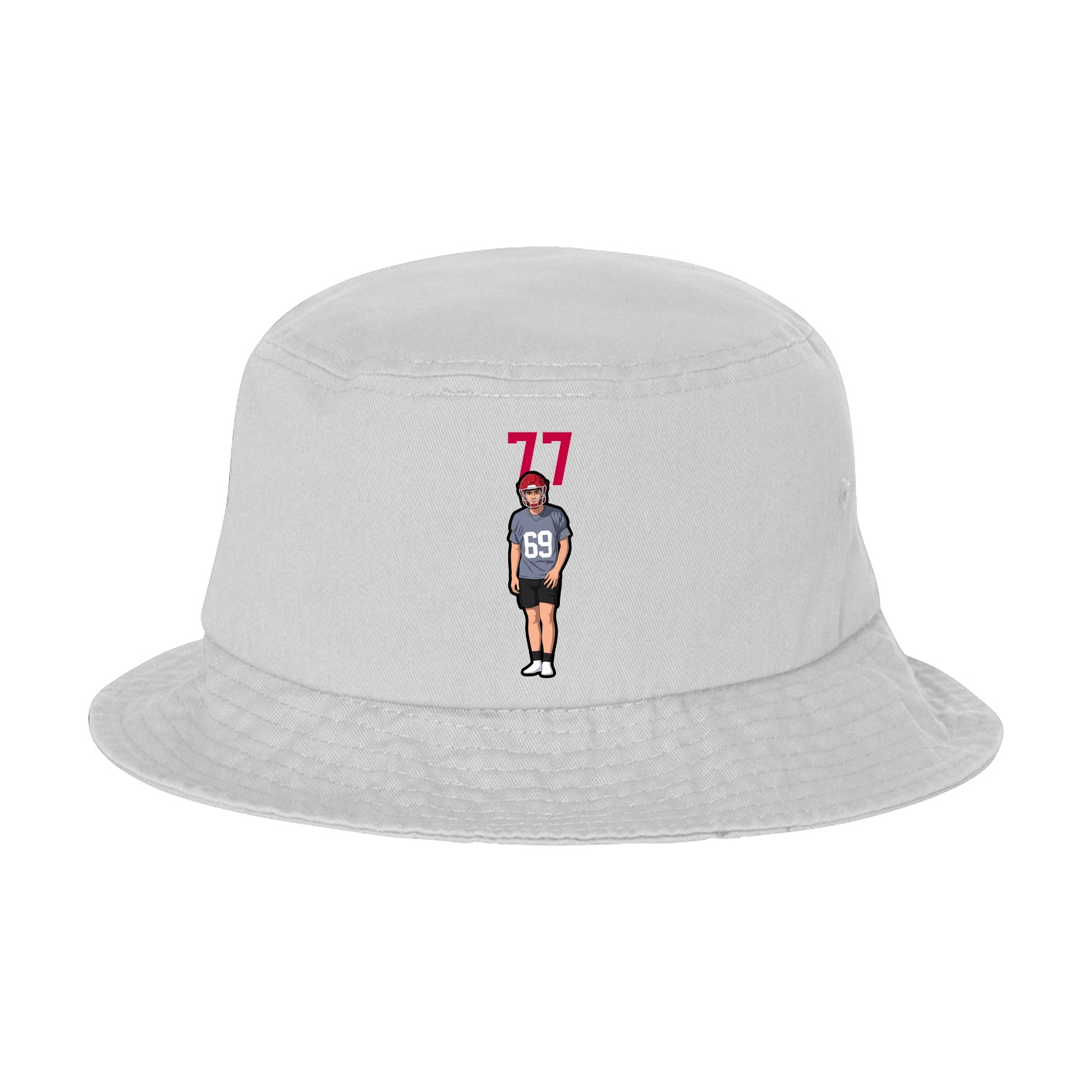 Bucket Cap — Number Top in White
