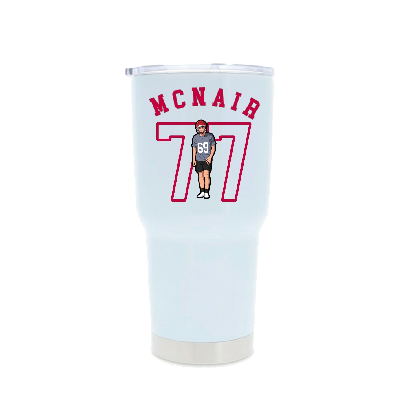 30oz Stainless Steel Tumbler — Shirsey Arch in White