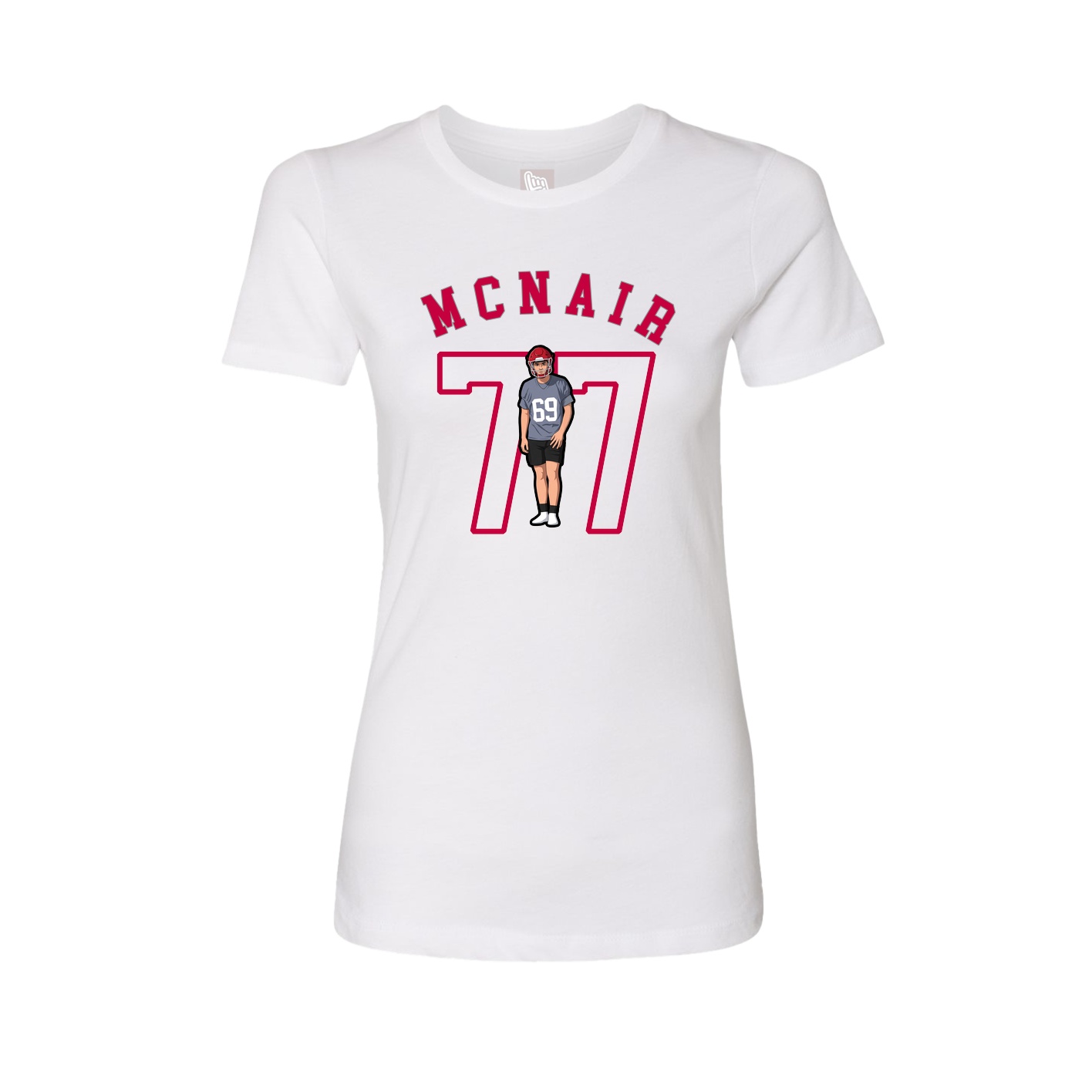 Fitted Women's Tee — Shirsey Arch in White