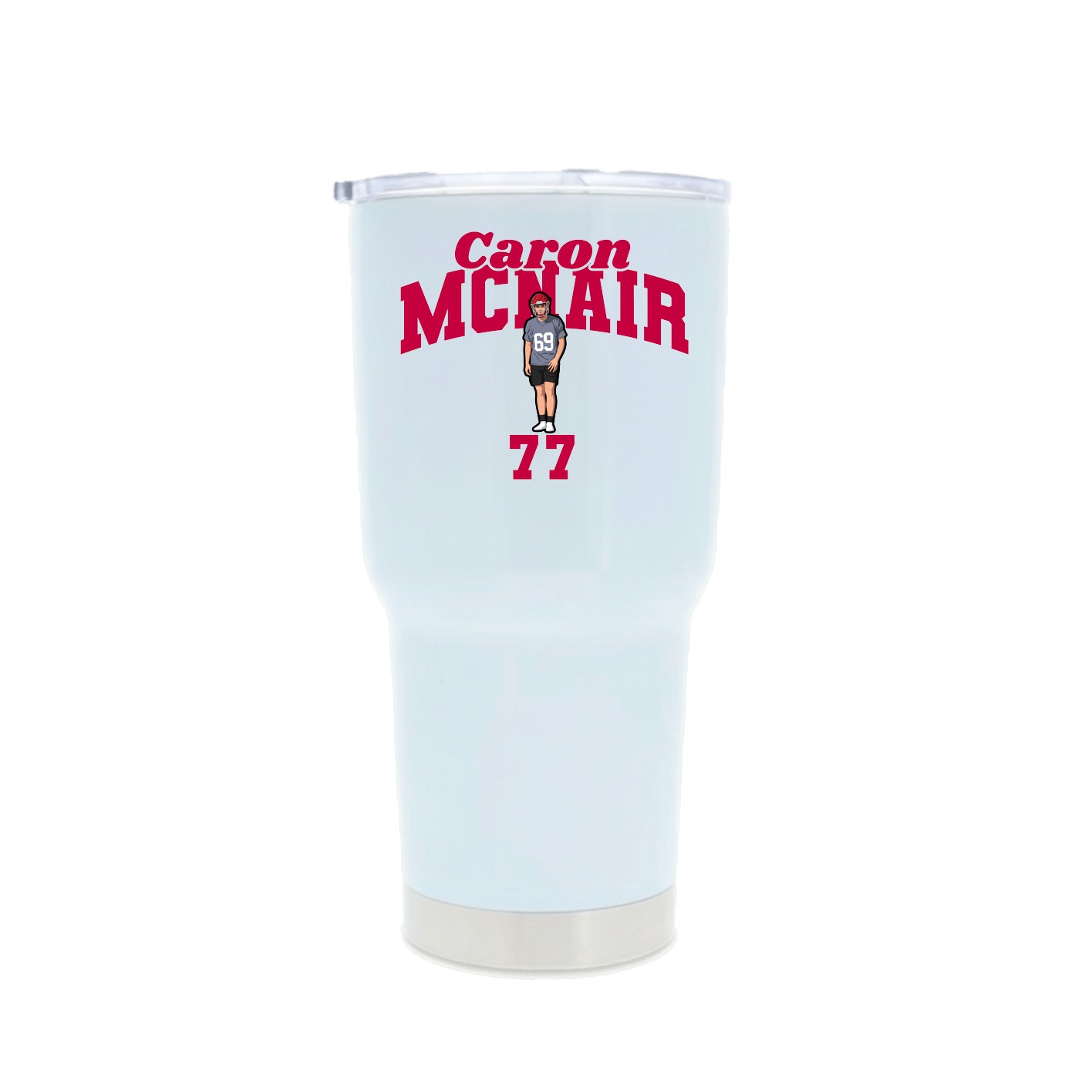 30oz Stainless Steel Tumbler — Signature Arch in White