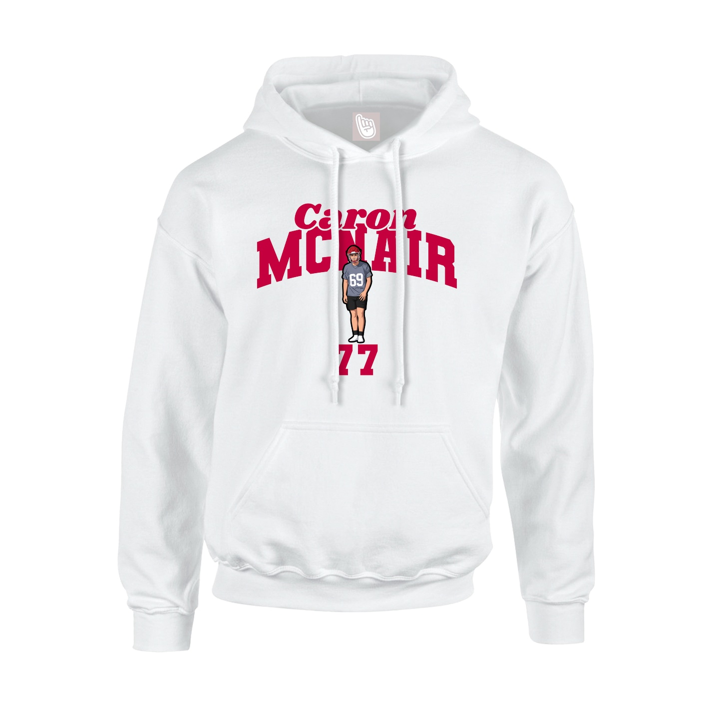 Youth Hoodie — Signature Arch in White