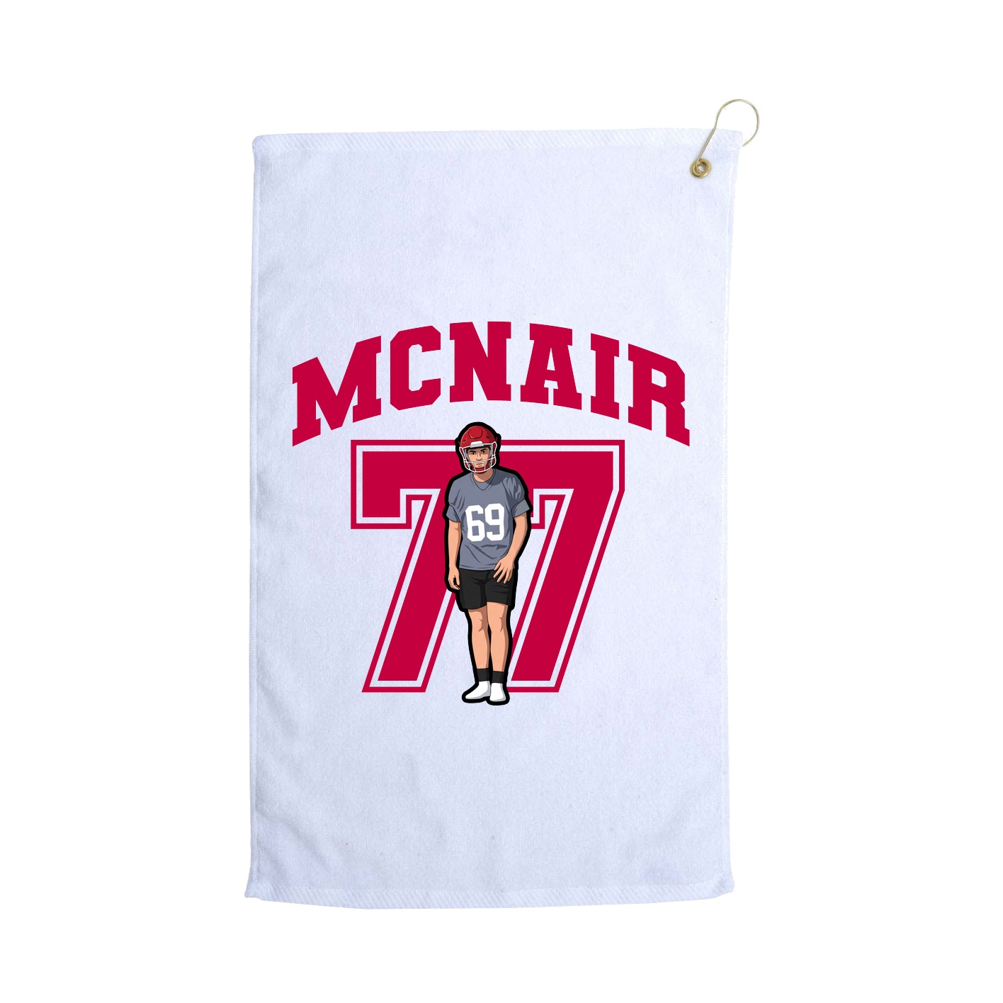 Golf Towel — Number in White