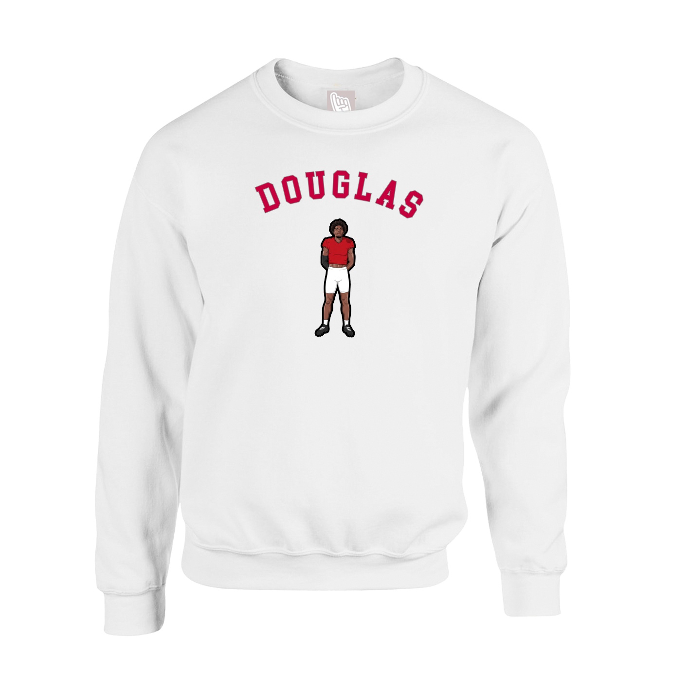 Fleece Crew — Shirsey Arch in White