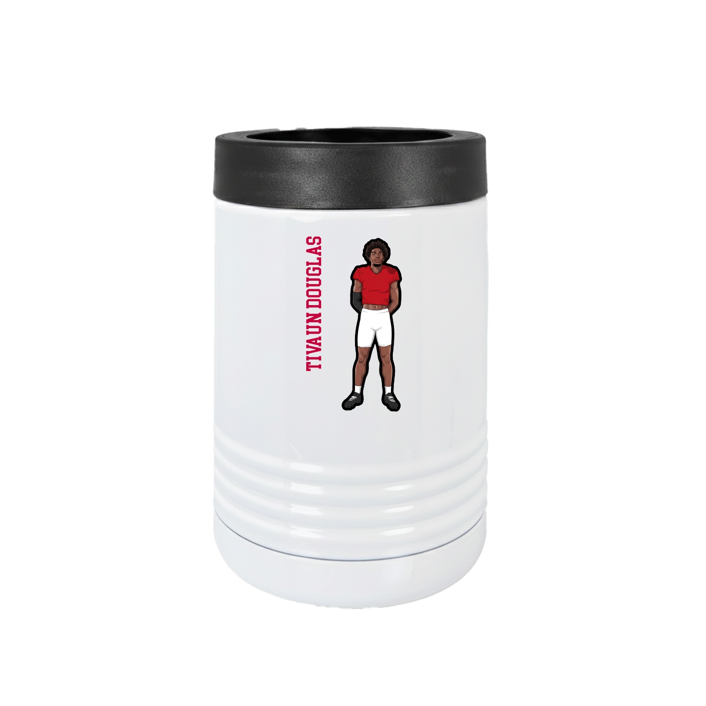 Beverage Holder — Name Vertical in White